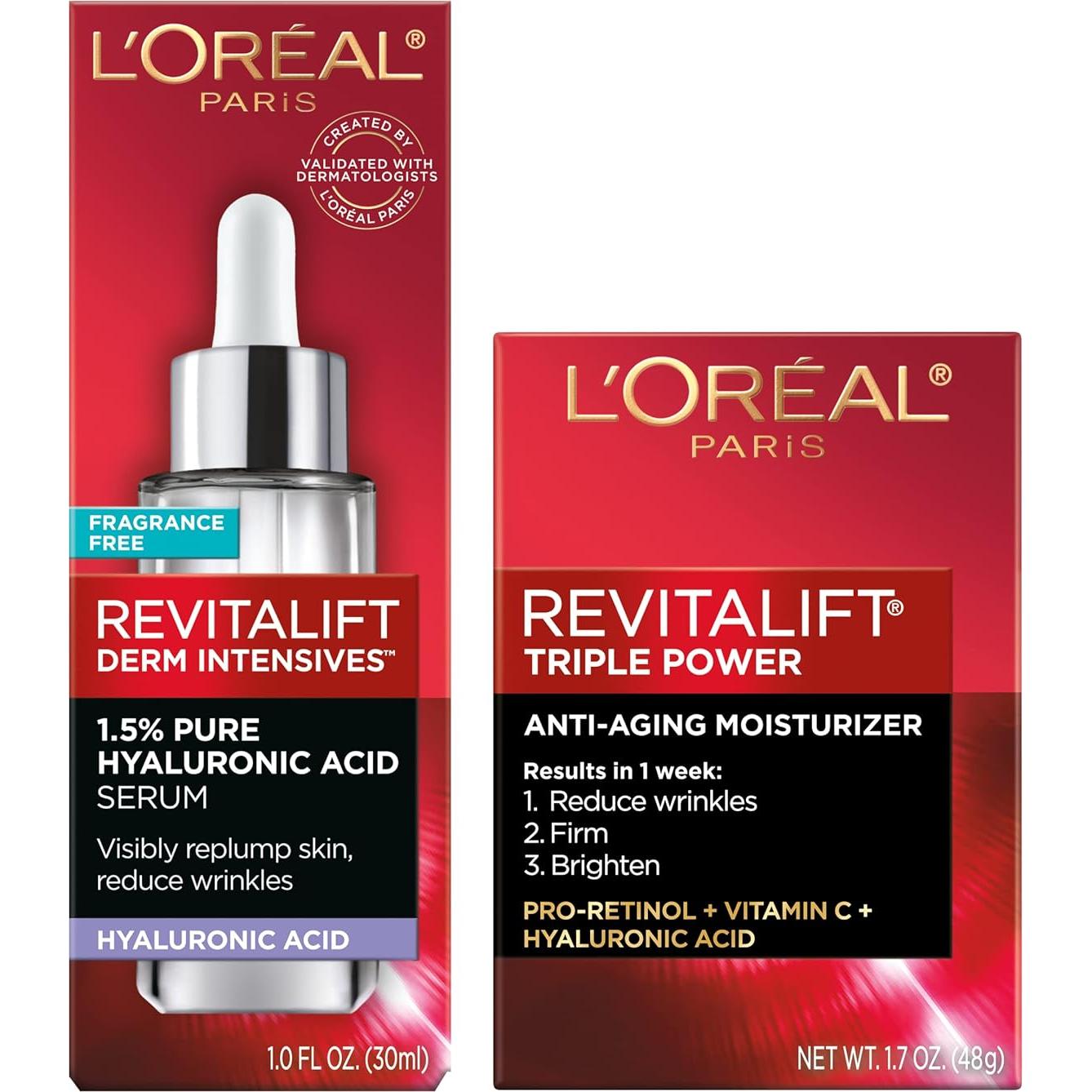 Kit Antienvejecimiento L'Oreal Revitalift Suero + Hidratante