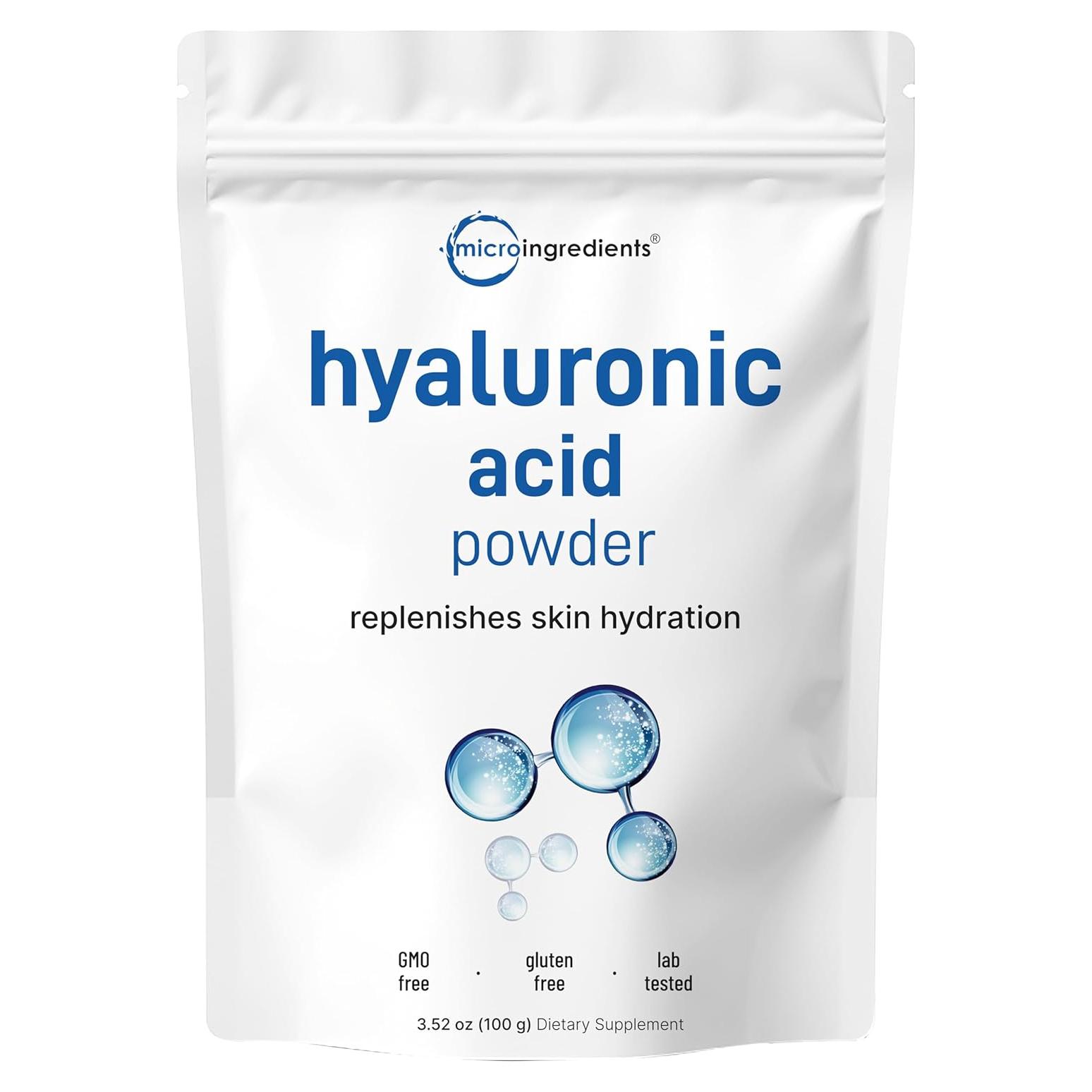 Polvo de Ácido Hialurónico Micro Ingredients 100g - Grado Cosmético