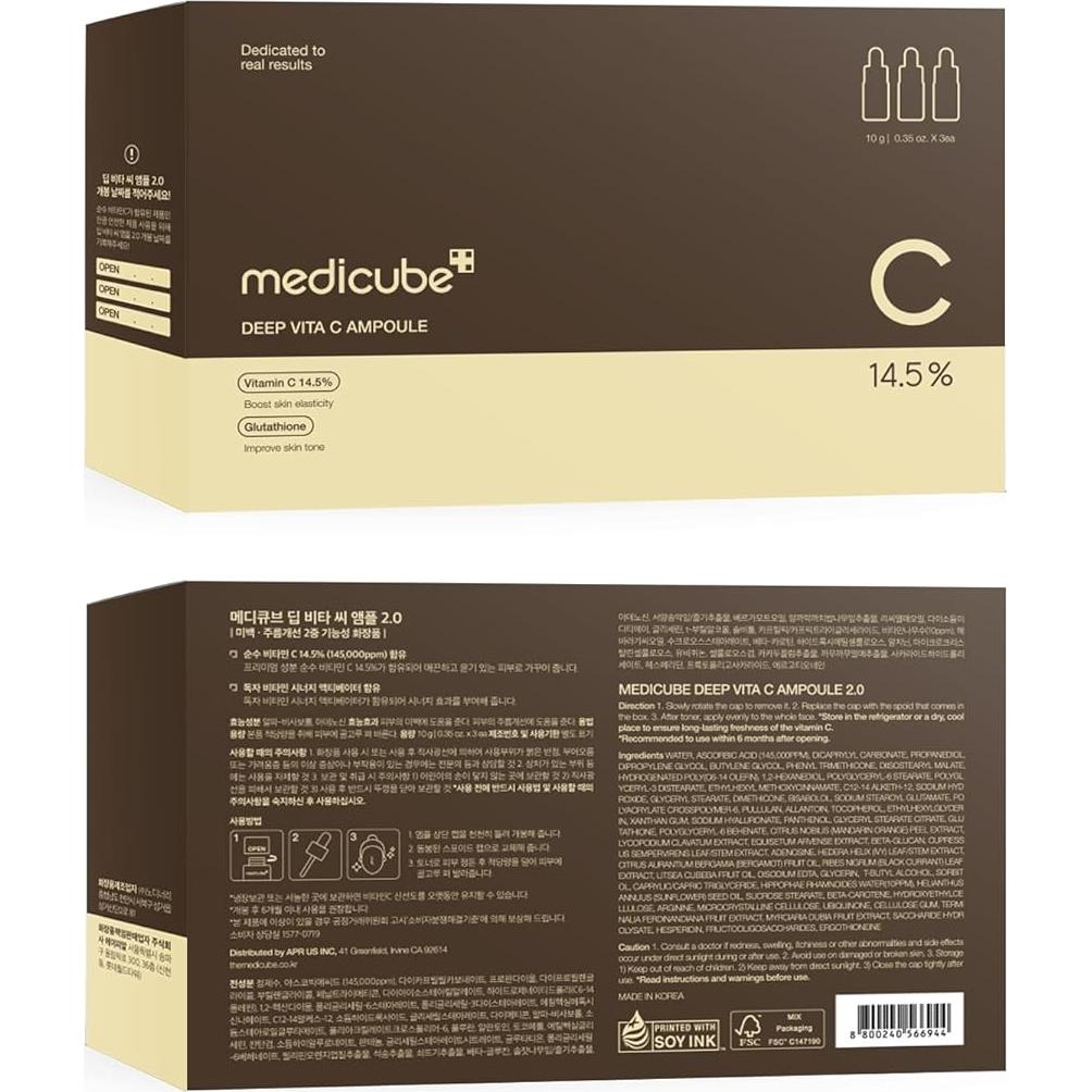 Serum Facial Medicube Deep Vita C 14.5% - 10g x 3 Botellas