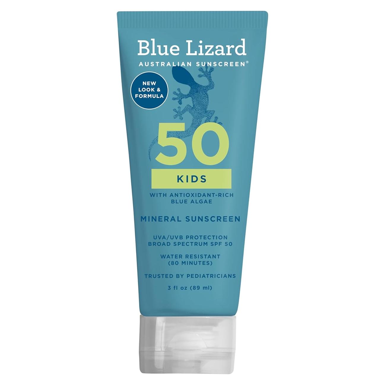 Protector Solar Mineral SPF 50 Blue Lizard para Niños 89 ml