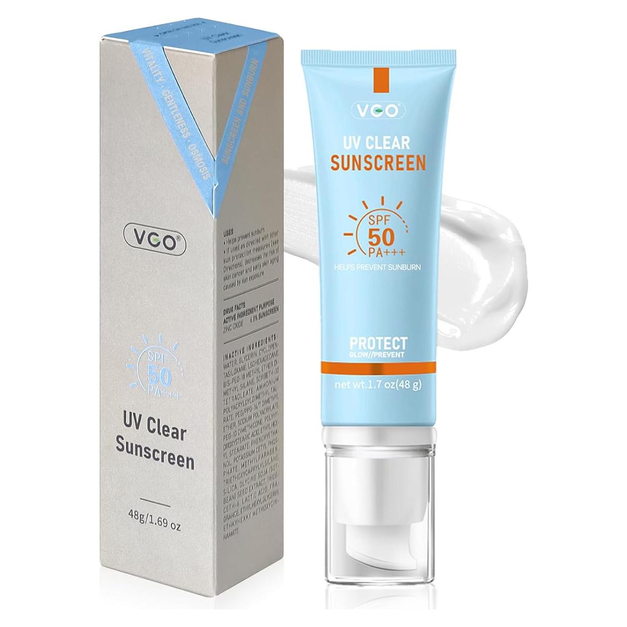 Protector Solar Facial Mineral VGO SPF 50, 50 ml, No Comedogénico