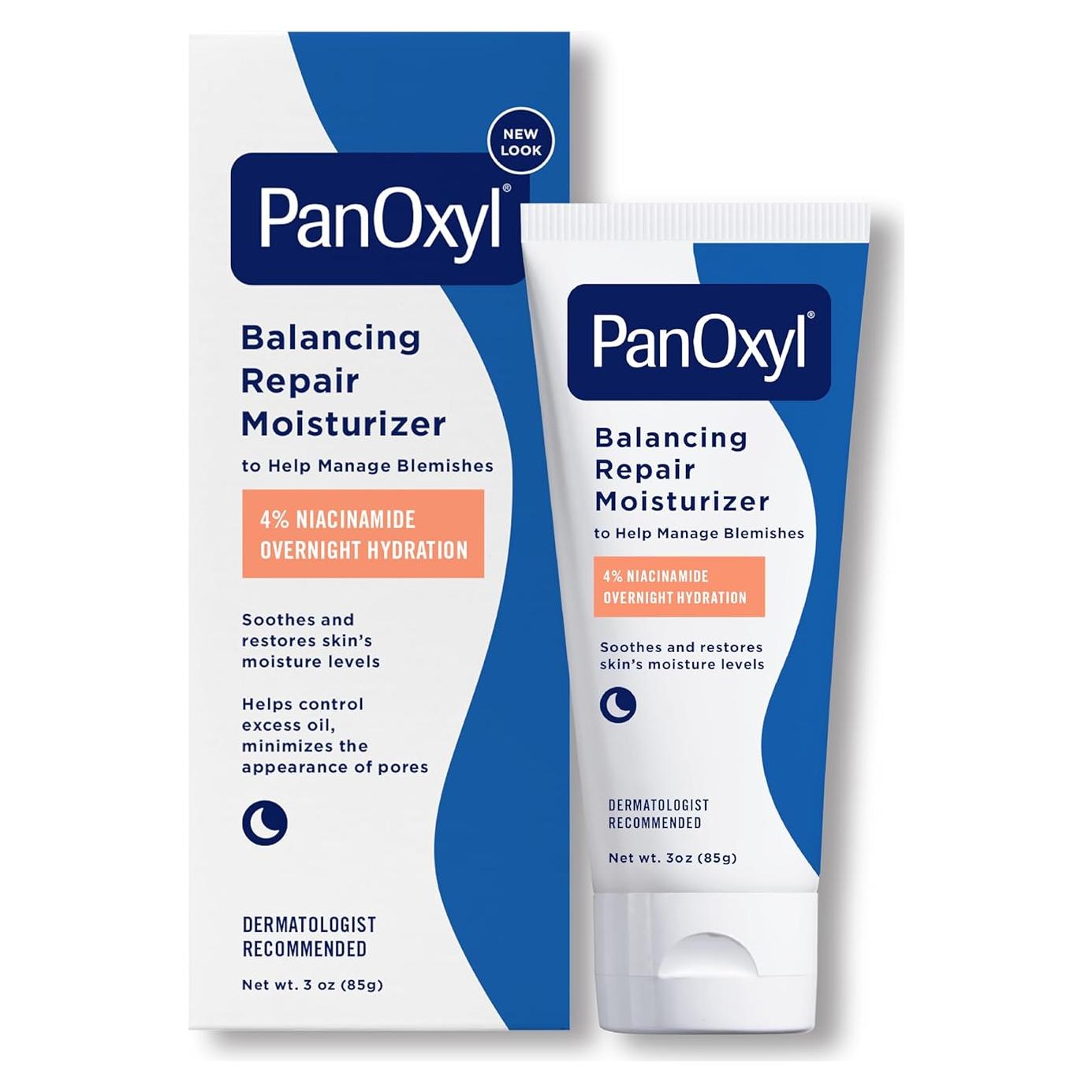 Hidratante Facial Nocturno PanOxyl PM 85 g - Niacinamida y Cica