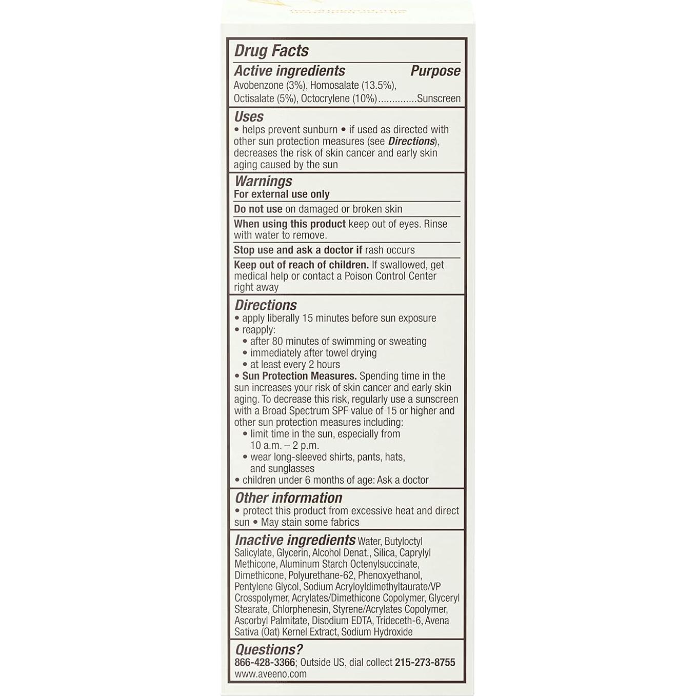 Aveeno Protector Solar Facial SPF 60 59 ml Piel Sensible