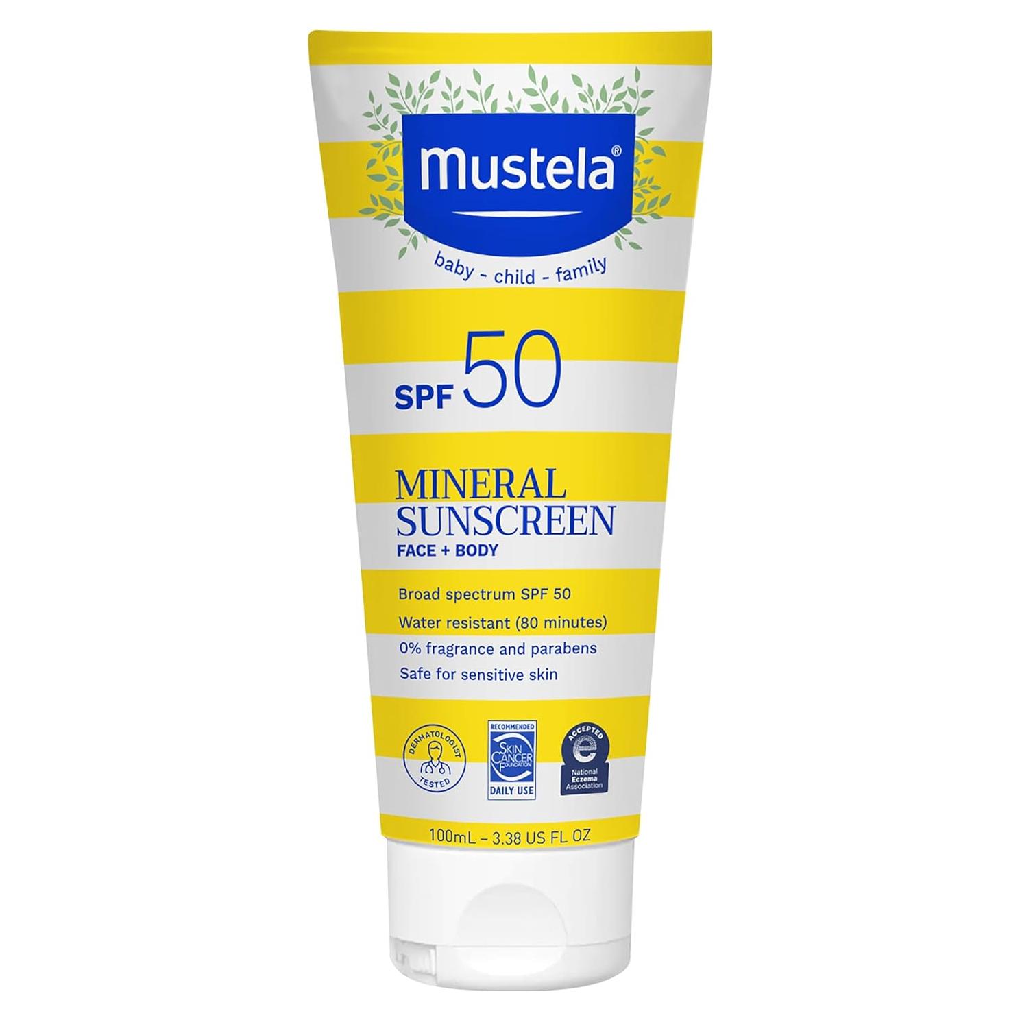 Loción Solar Mineral Mustela SPF 50 para Bebés 100 ml