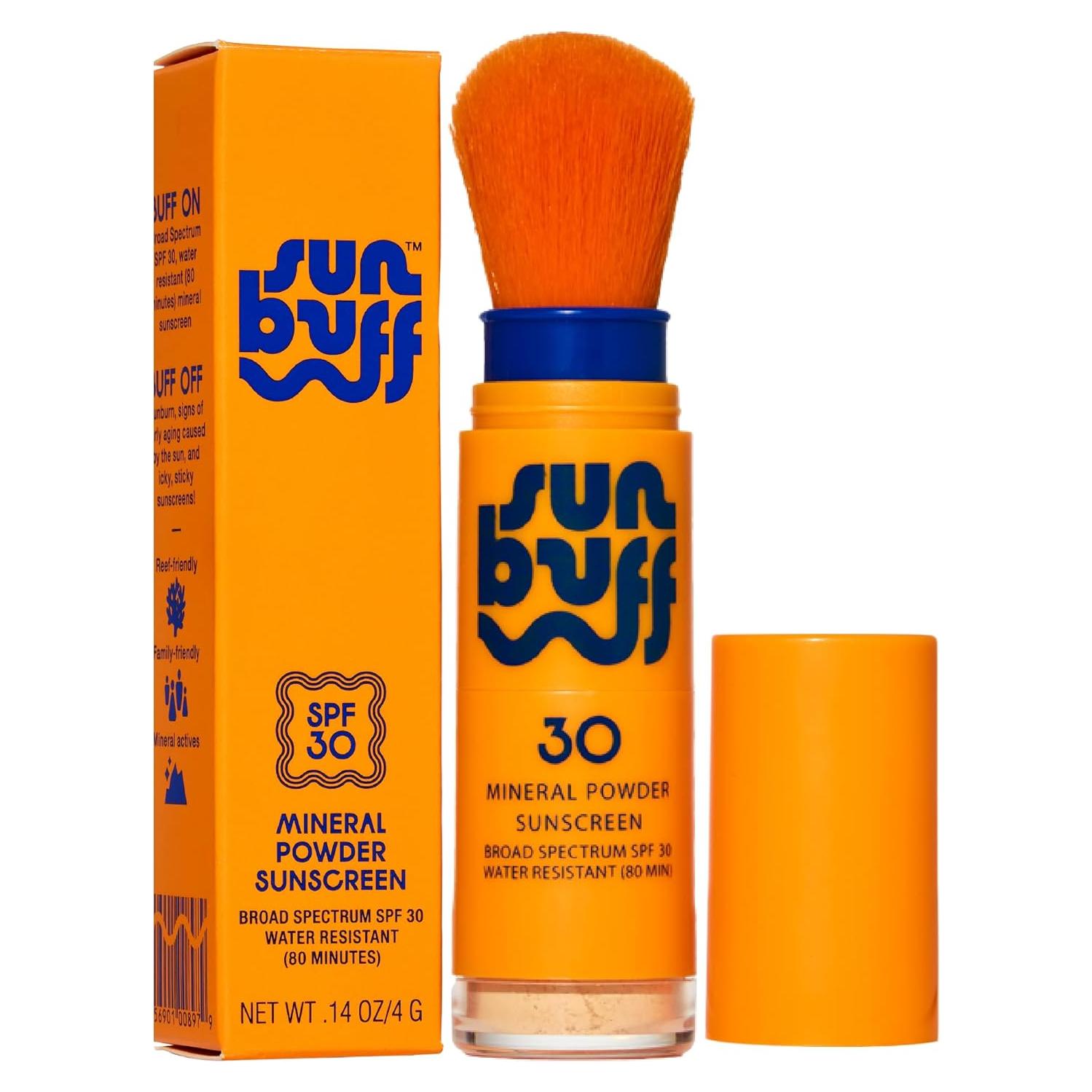 Protector Solar en Polvo Sun Buff SPF 30 - 3.98g - Resistente al Agua