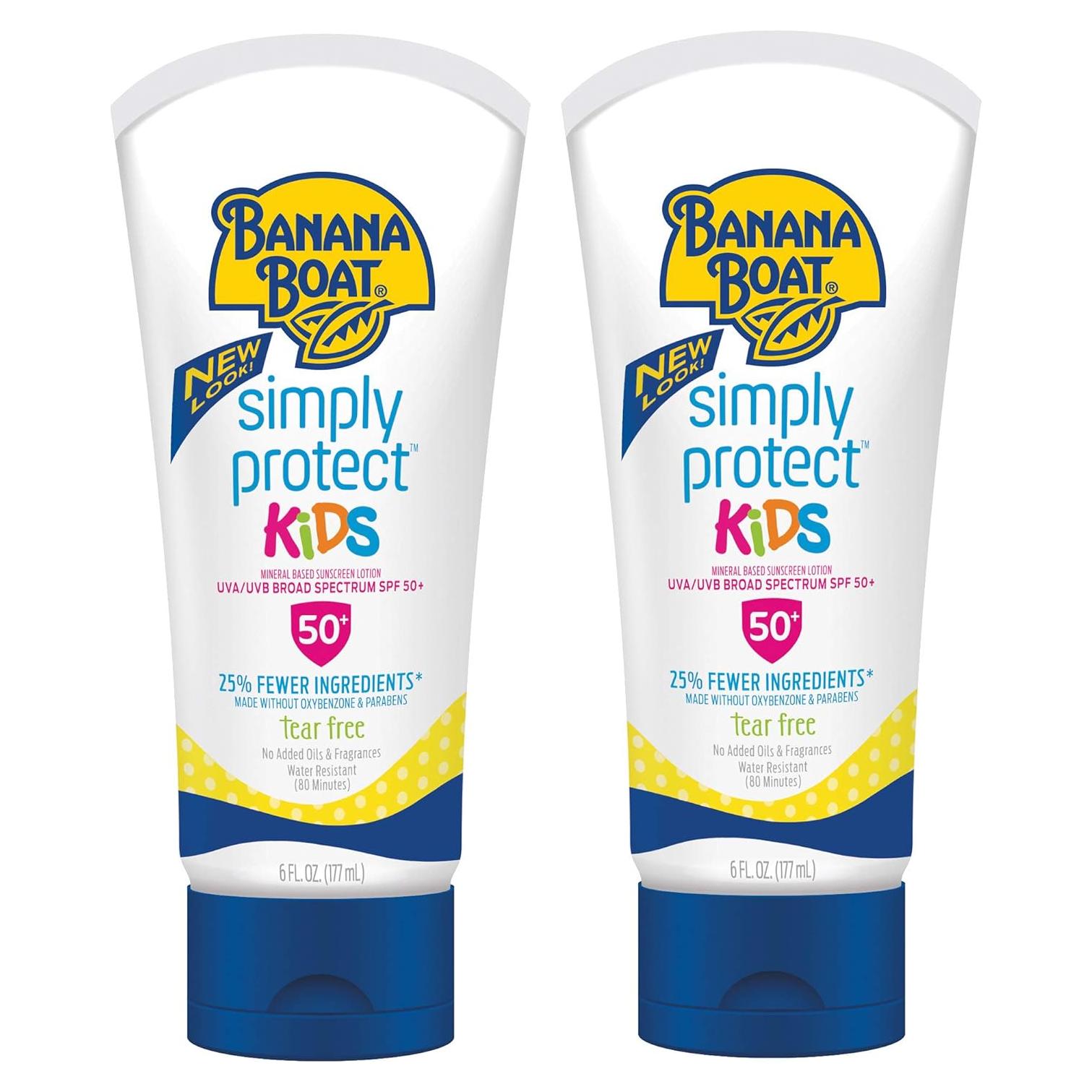 Protector Solar Mineral Banana Boat Niños SPF 50 Paquete Doble