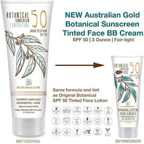 Loción Solar Tinteada Facial Australian Gold SPF 50 - 85g