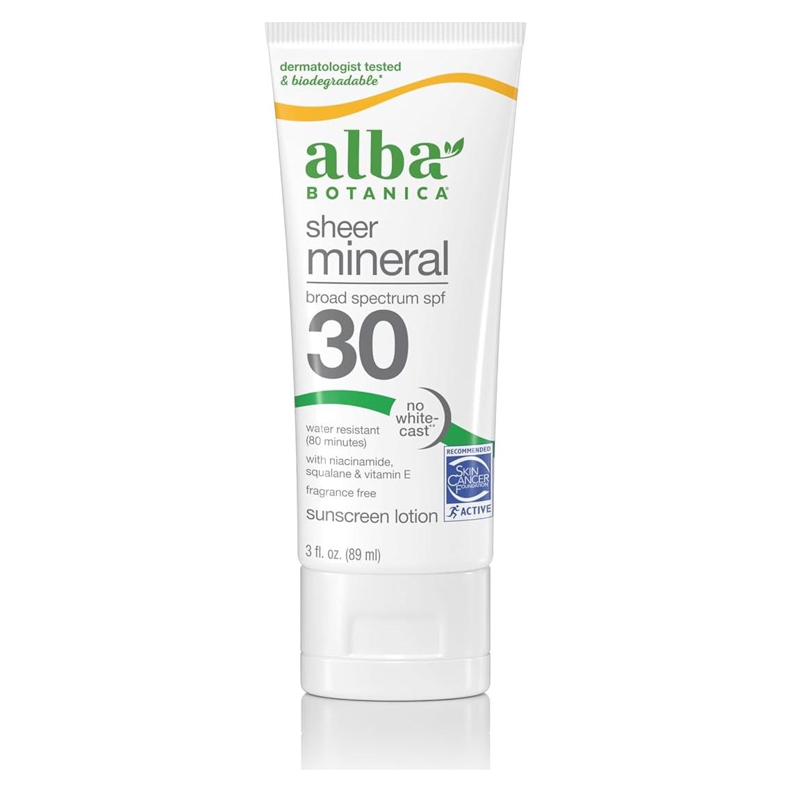 Protector Solar Mineral Alba Botanica SPF 30 Sin Fragancia 85 g
