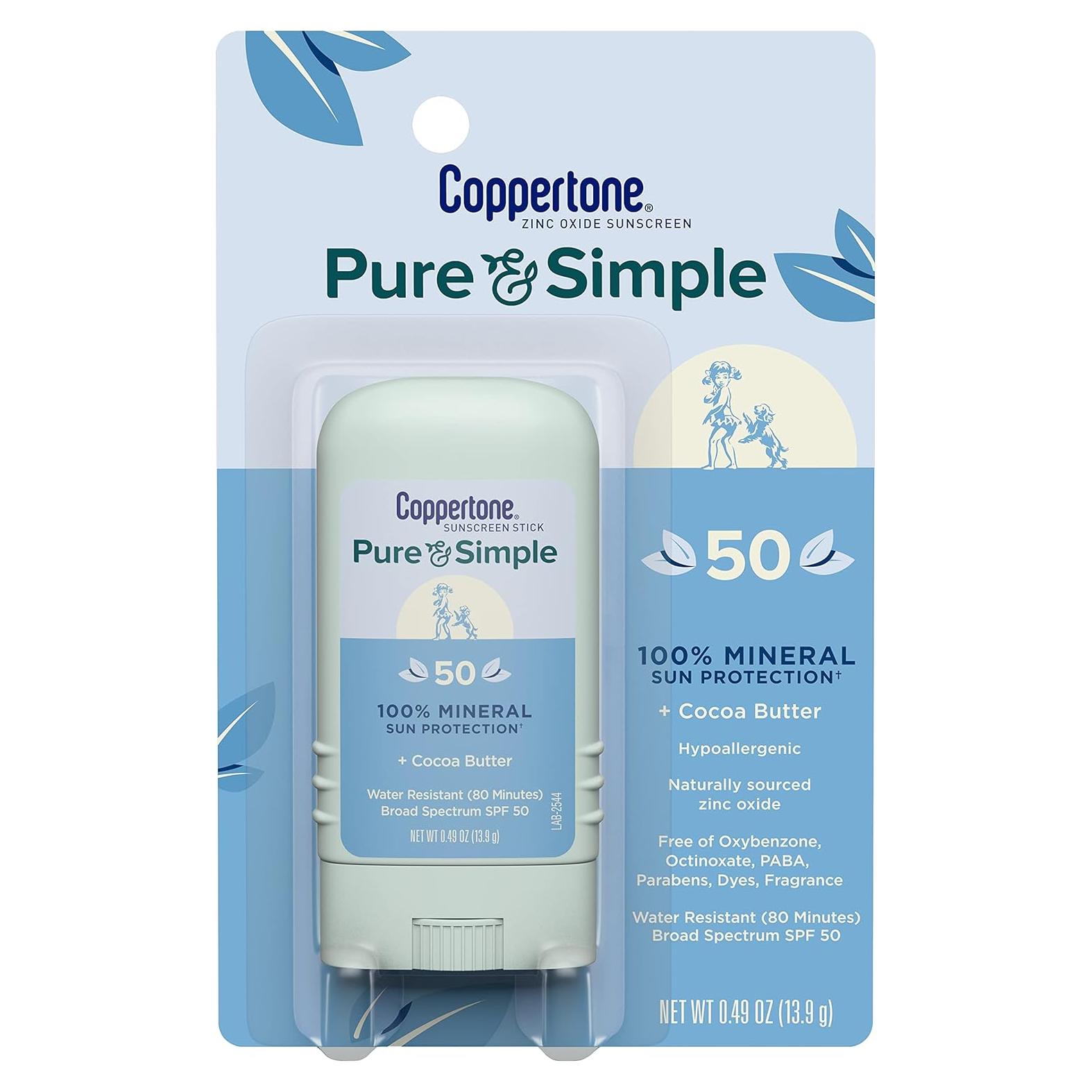 Protector Solar Coppertone Puro y Simple SPF 50 - 13.9 g