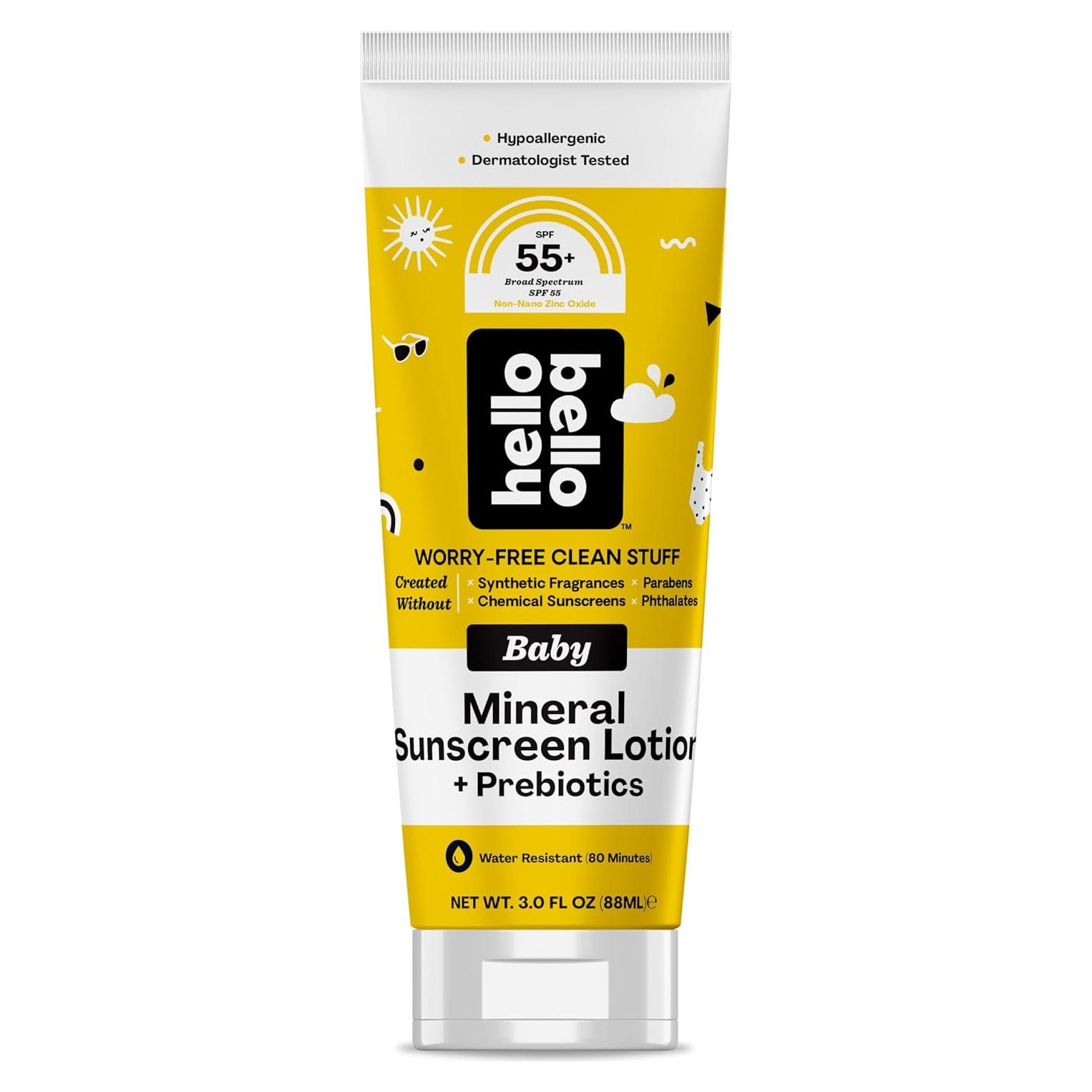 Loción Solar Mineral Hello Bello SPF 55 para Bebés 89 ml