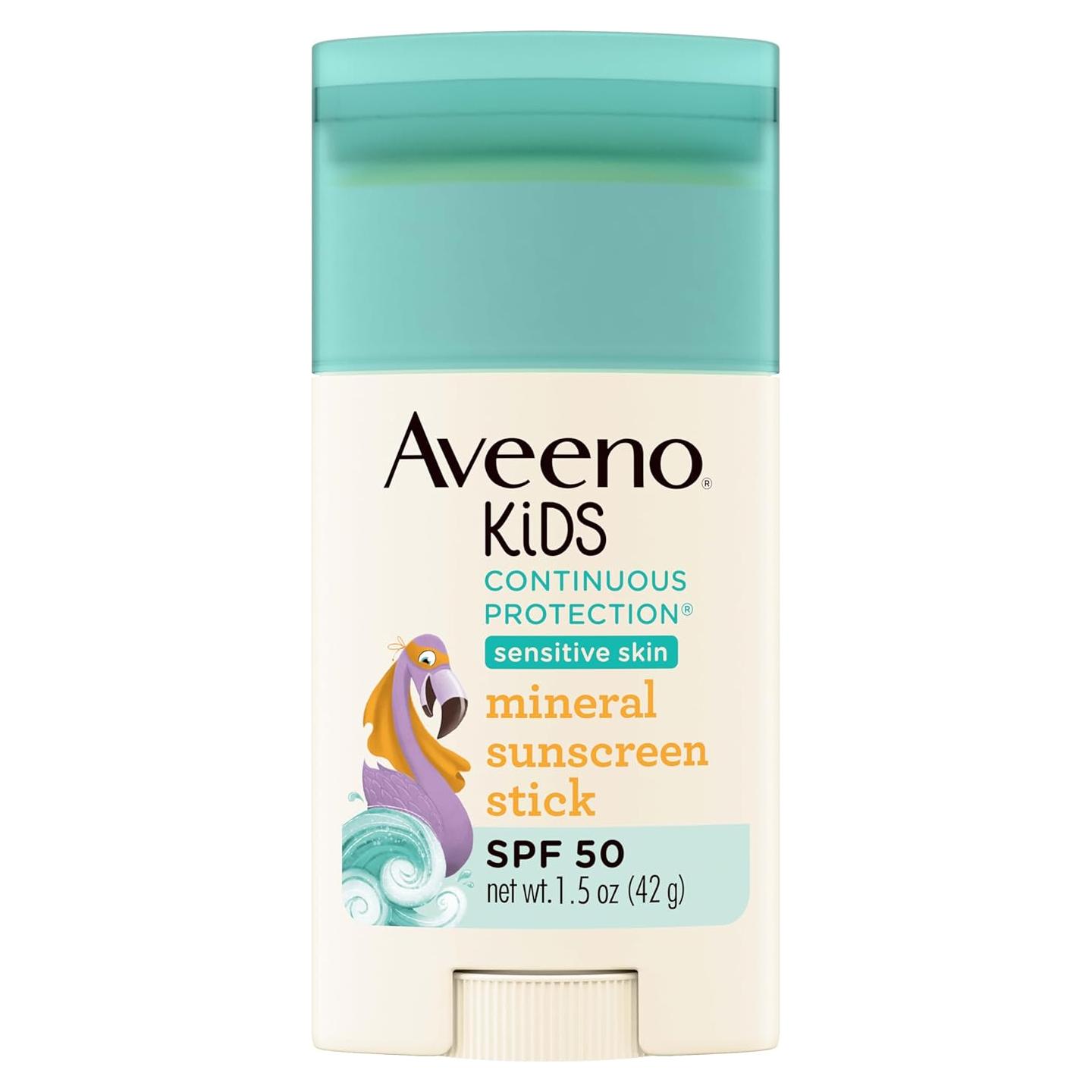 Protector Solar Mineral Aveeno Kids Stick SPF 50 42.5 g