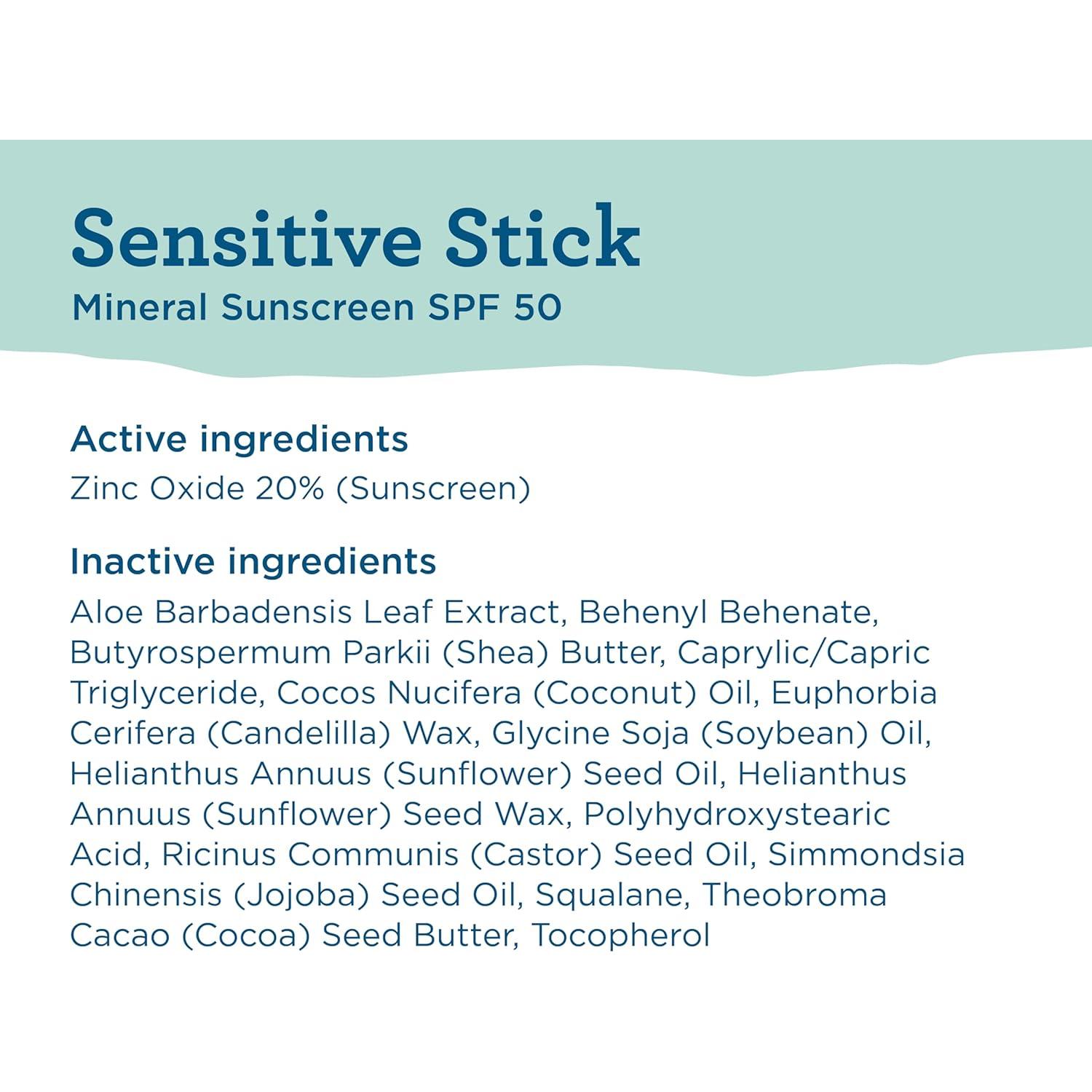 Barra Solar Mineral Blue Lizard SPF 50+ Piel Sensible 14g