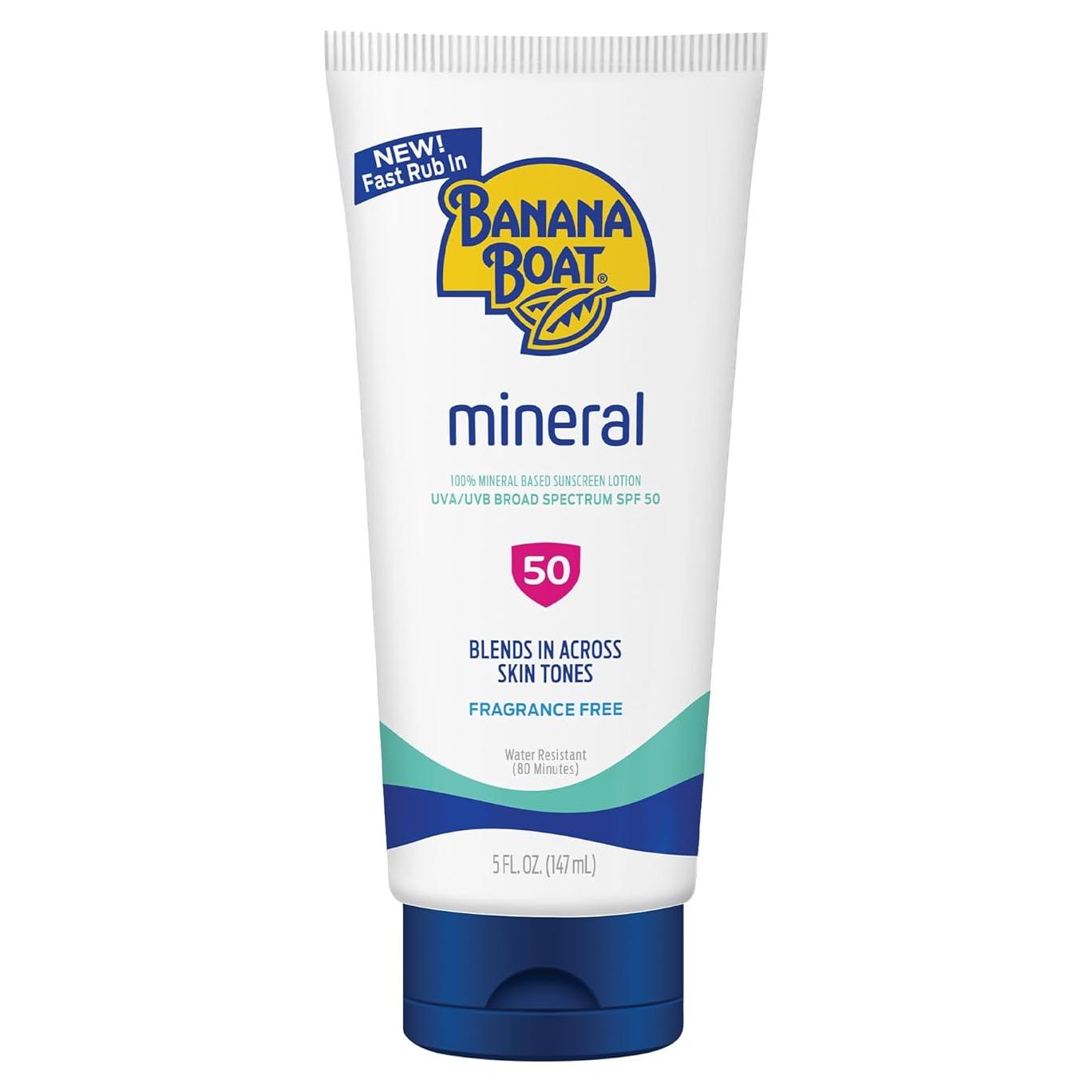 Loción Solar Mineral Banana Boat SPF 50 - 150ml