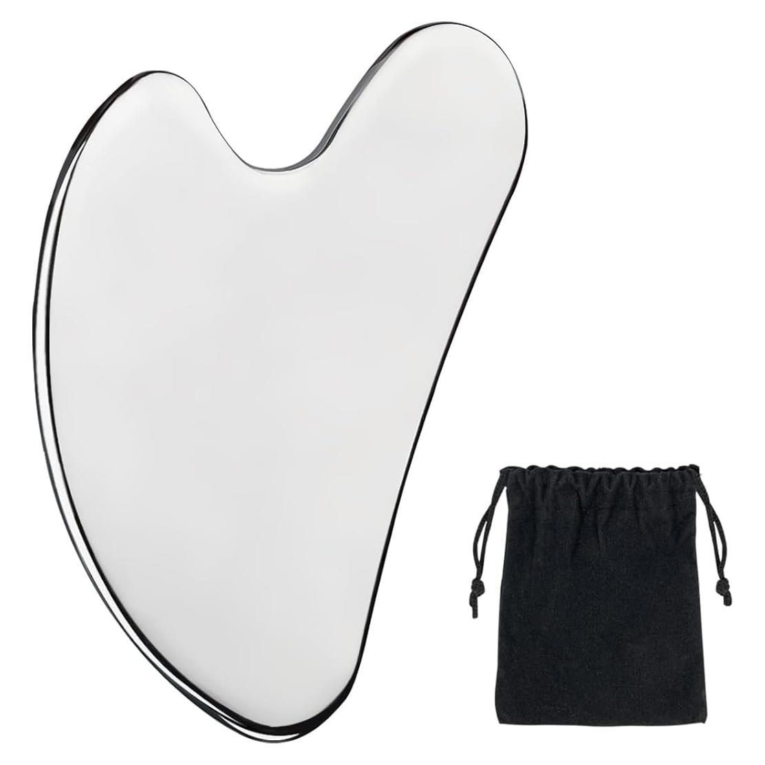 Herramienta Guasha Facial YOLCAR de Acero Inoxidable 8.64cm