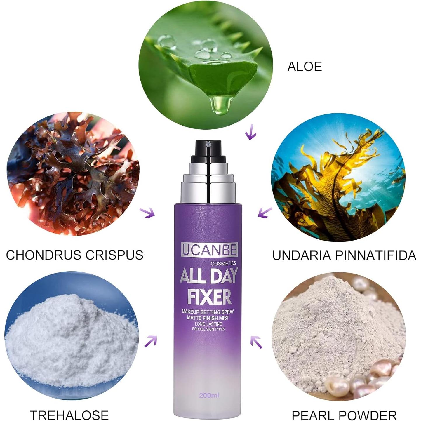 Spray Fijador de Maquillaje UCANBE 200 ml Acabado Mate