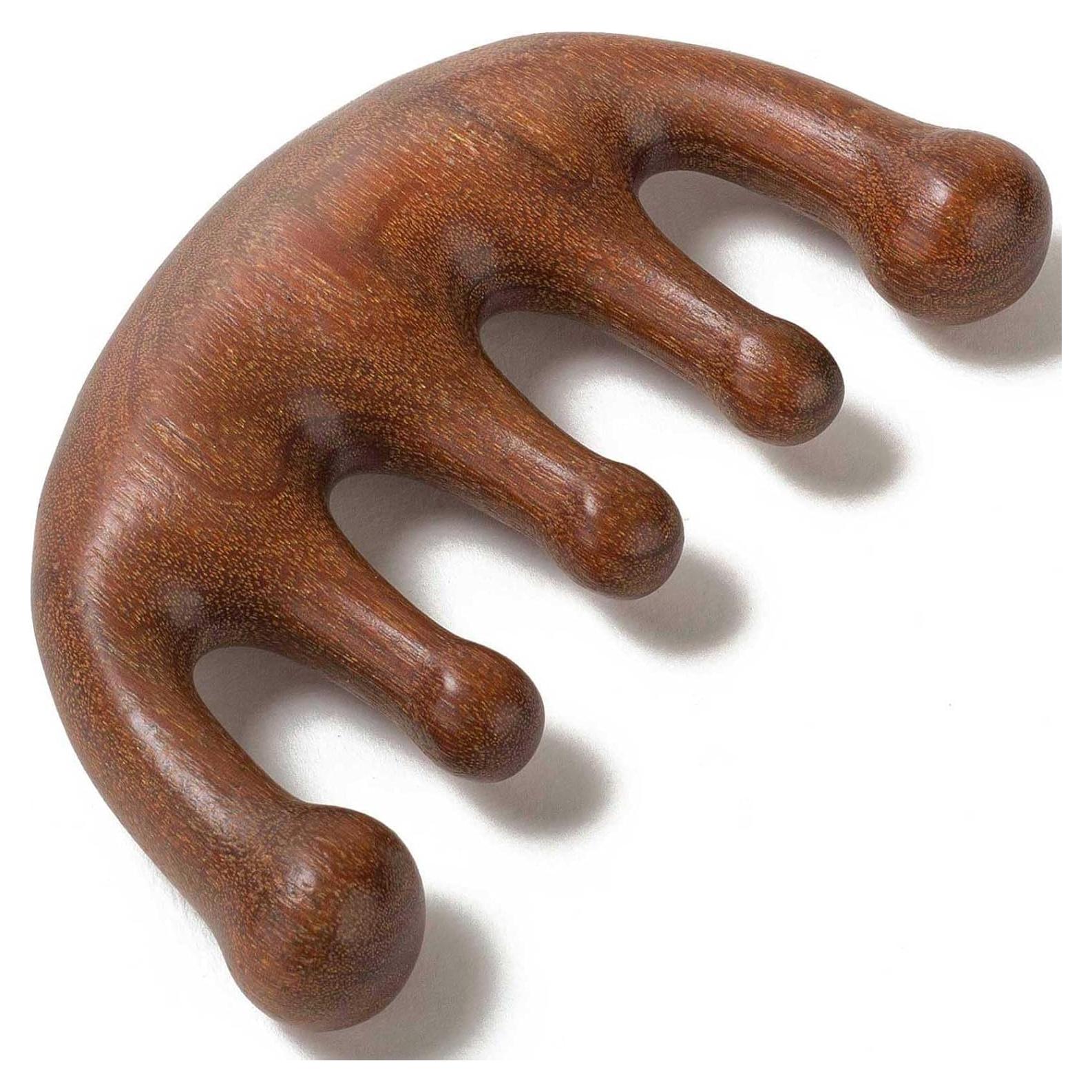 Masajeador de cuero cabelludo de madera Moreinday Gua Sha