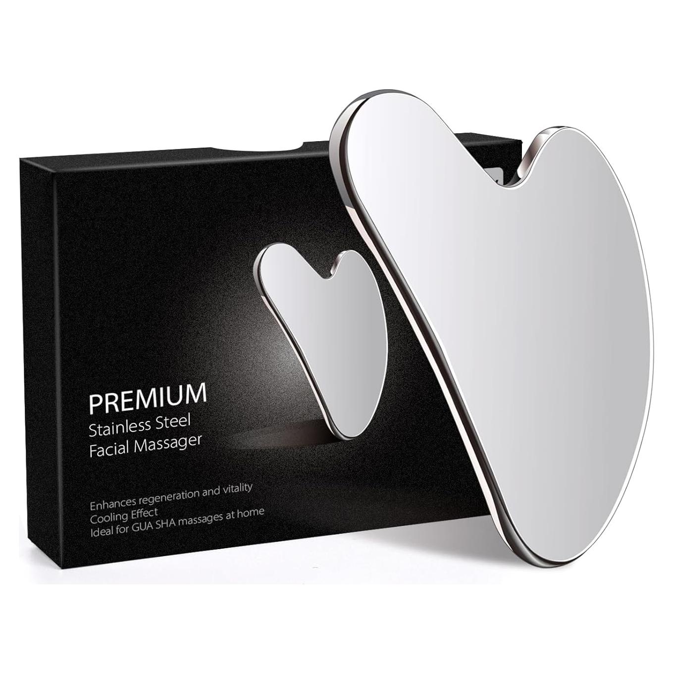 Gua Sha de Acero Inoxidable Daubigny para Masaje Facial y Corporal