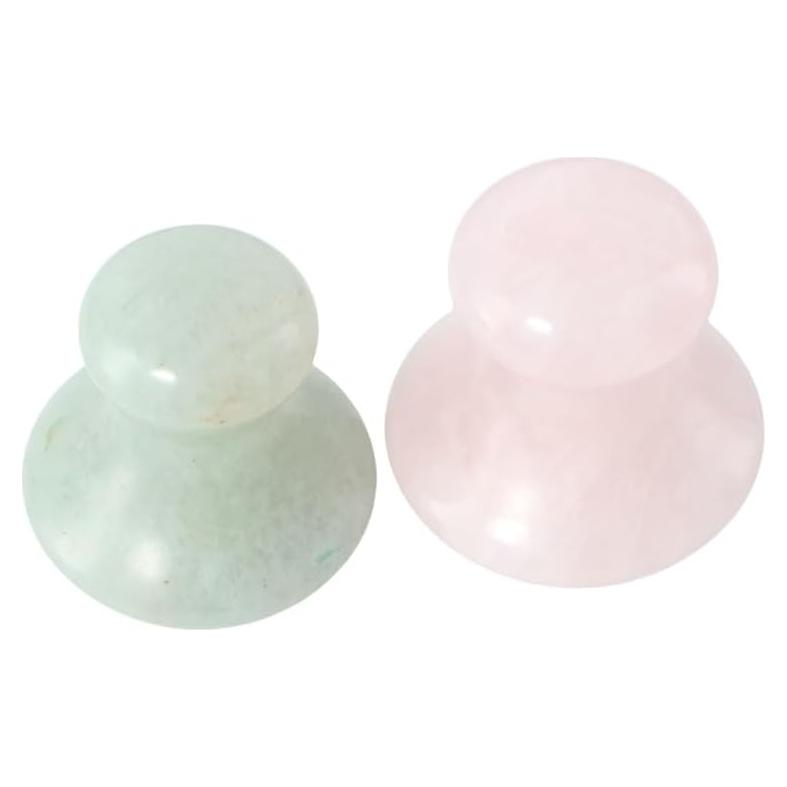 Rodillo de Masaje Facial Gua Sha Vctitil - Jade Rosa y Verde