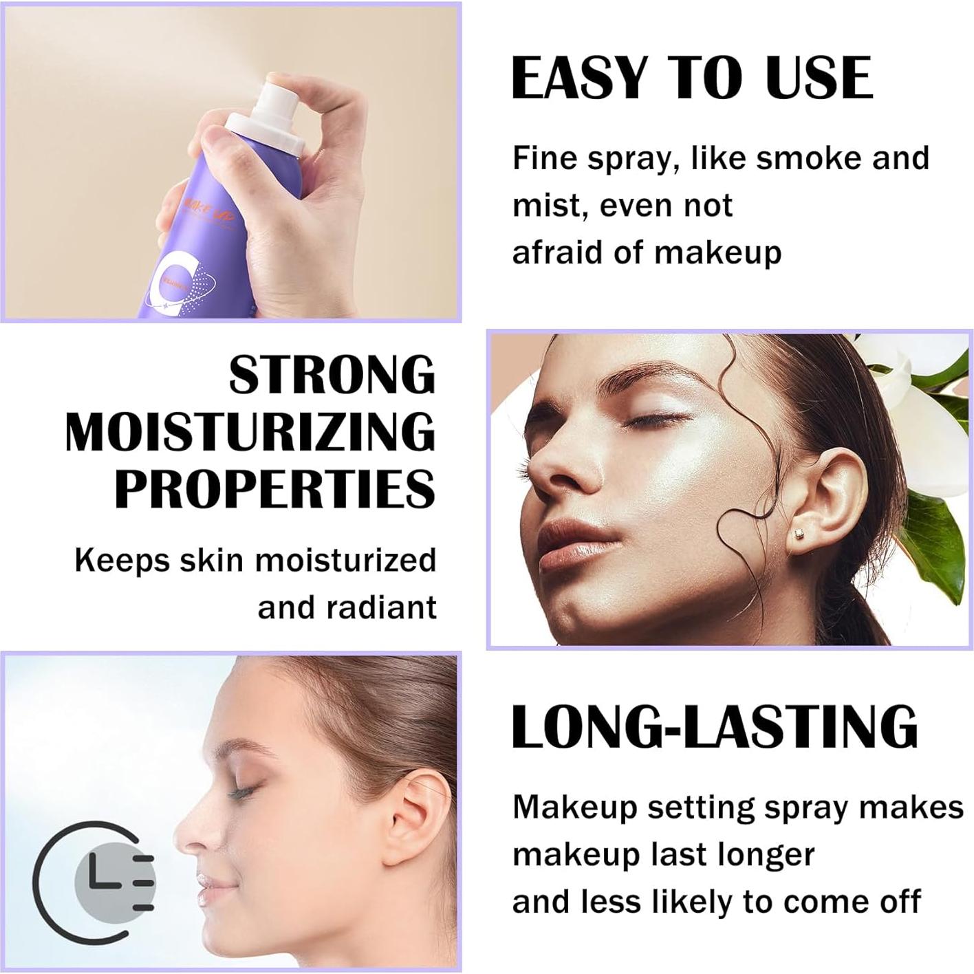 Set 2 Sprays Fijadores de Maquillaje Piel Mate y Brillante