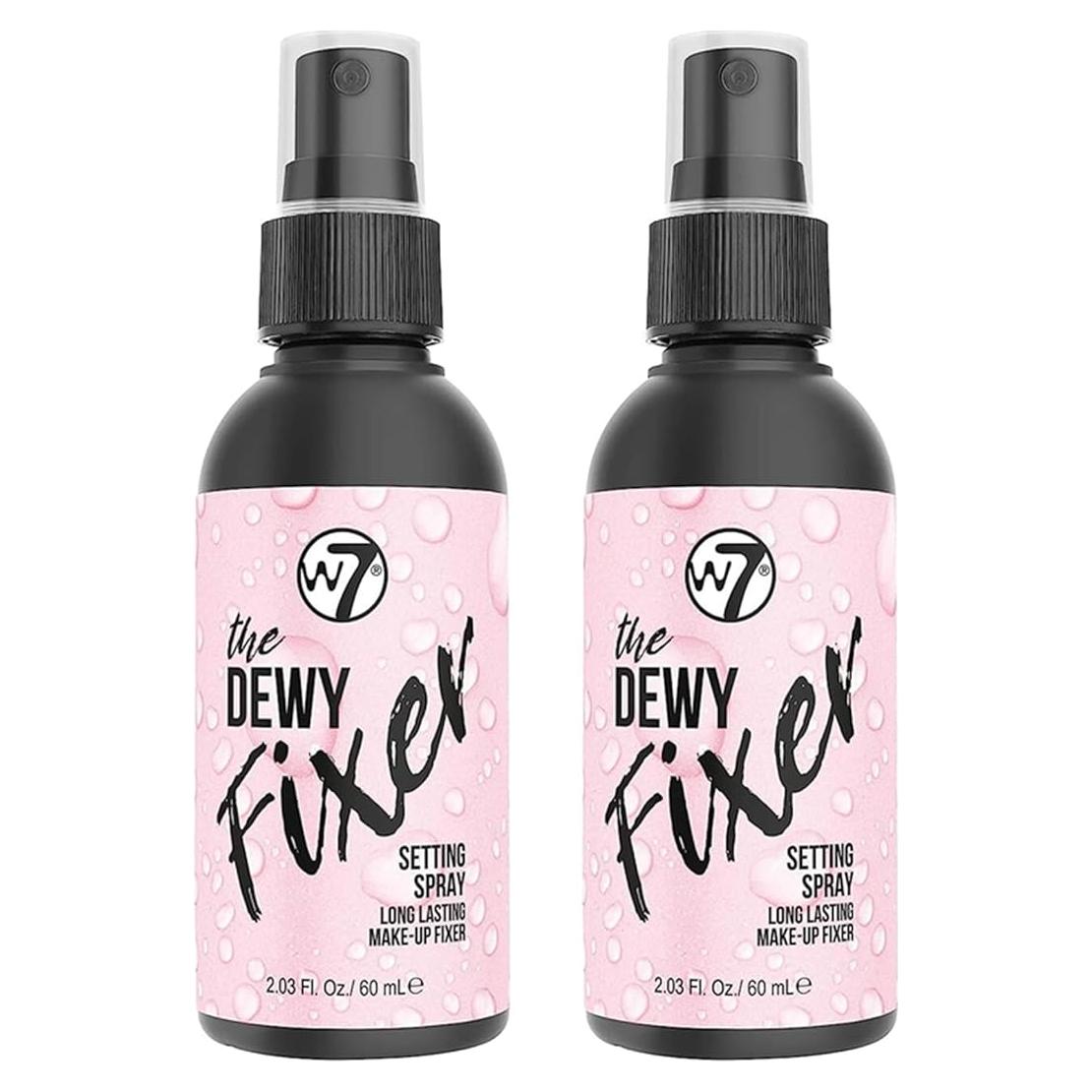 W7 El Fijador Spray de Maquillaje Brillante - Paquete de 2
