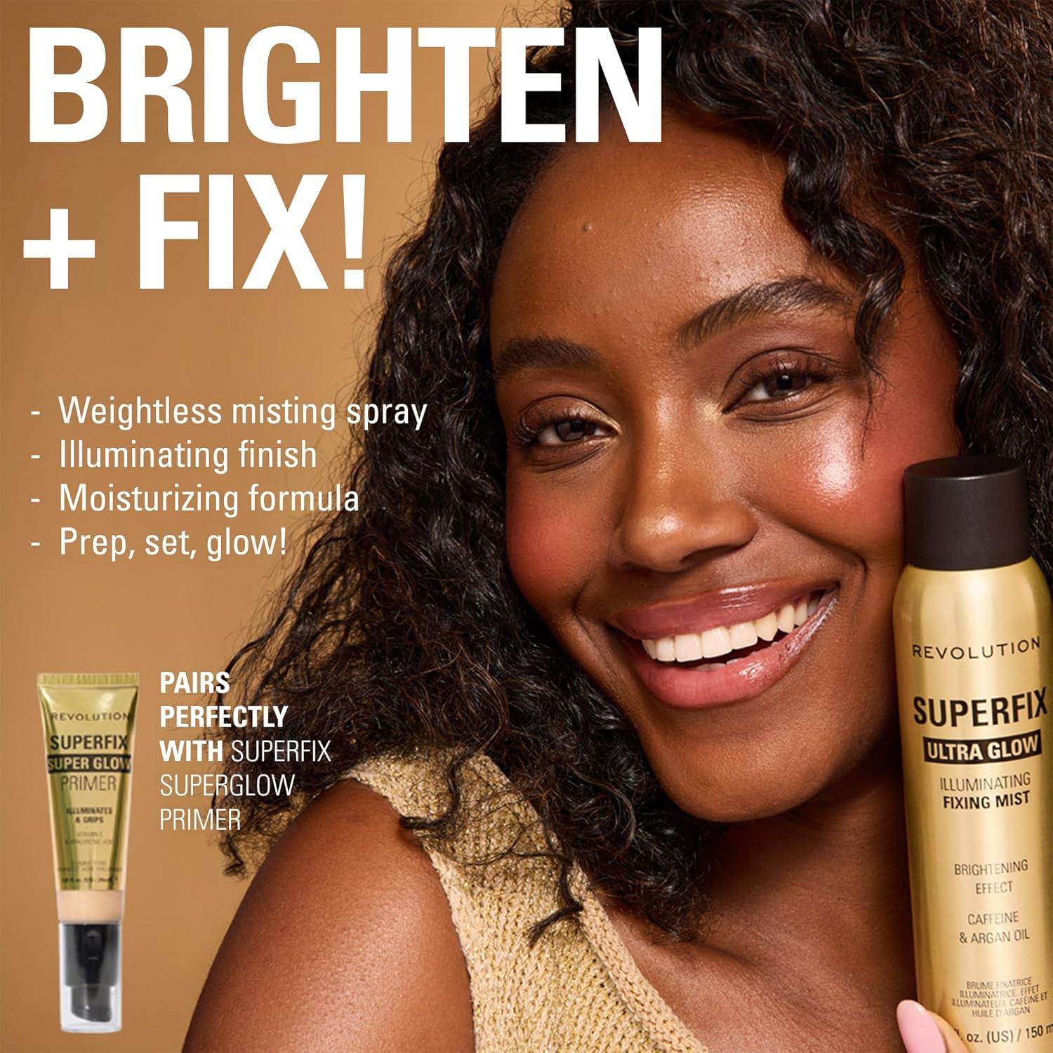 Bruma Fijadora de Maquillaje Revolución Superfix 150 ml Brillo