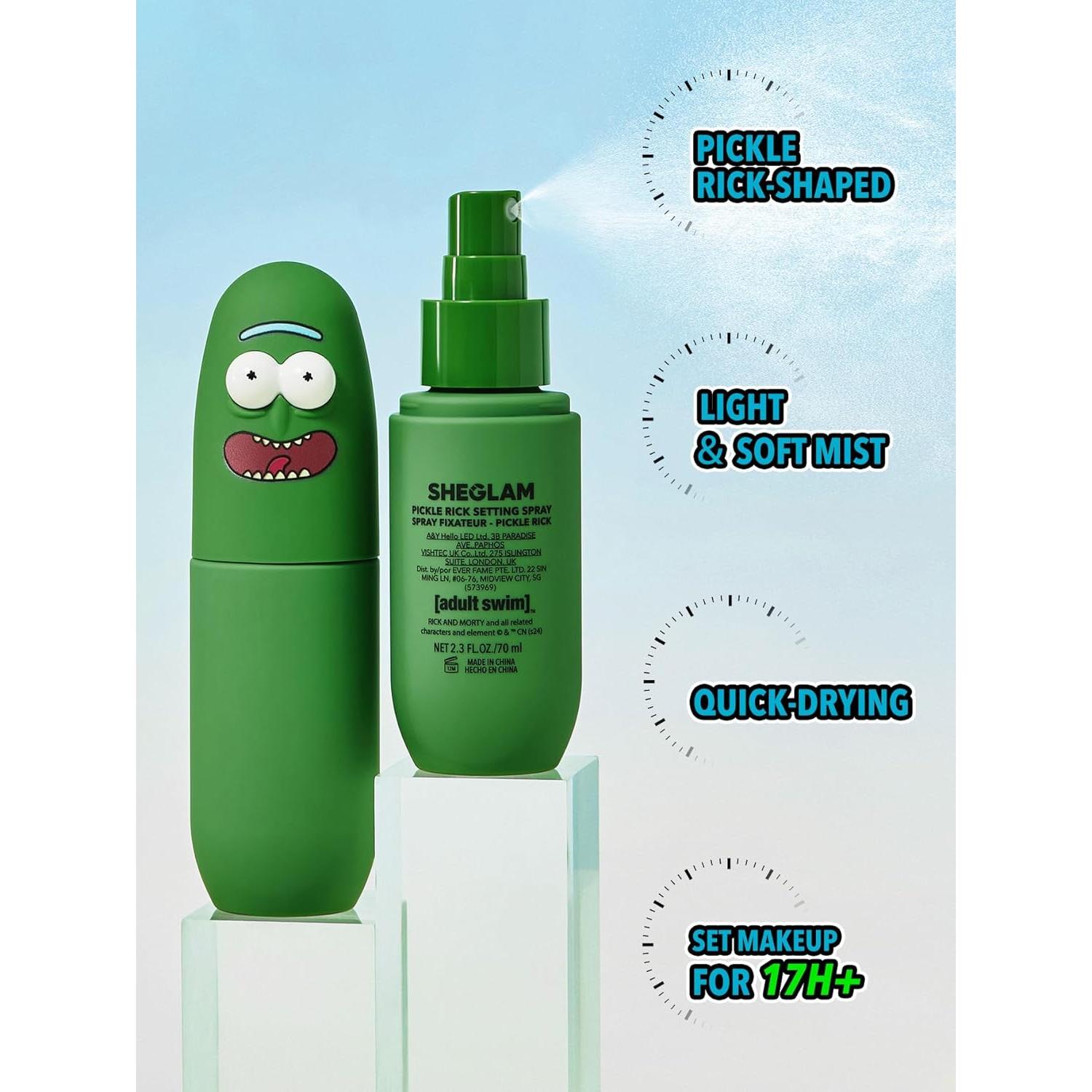 Spray Fijador Facial SHEGLAM Pickle Rick 132g Larga Duración