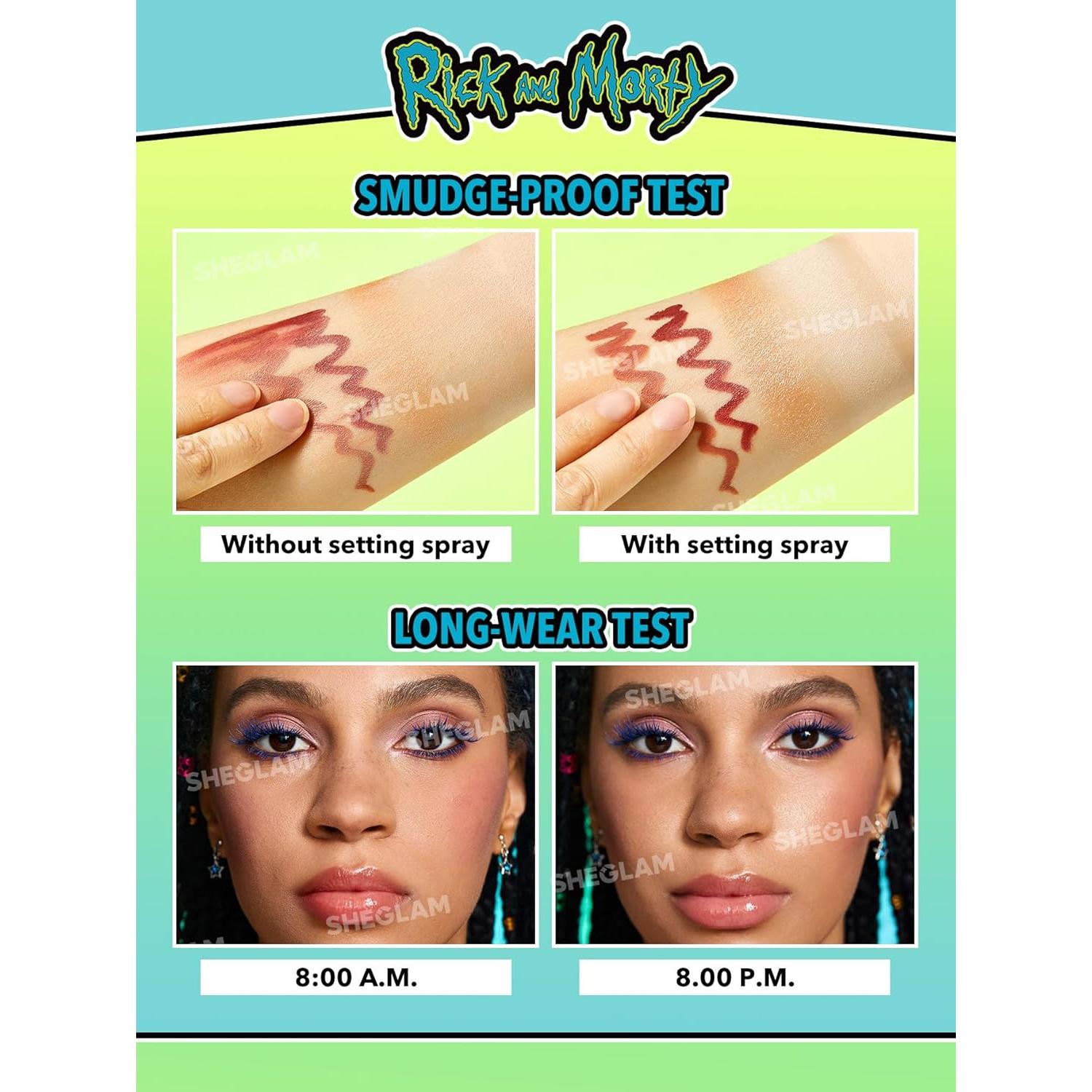Spray Fijador Facial SHEGLAM Pickle Rick 132g Larga Duración