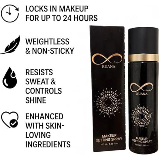 Spray Fijador de Maquillaje Ruana 100 ml - Control de Aceite y Niacinamida