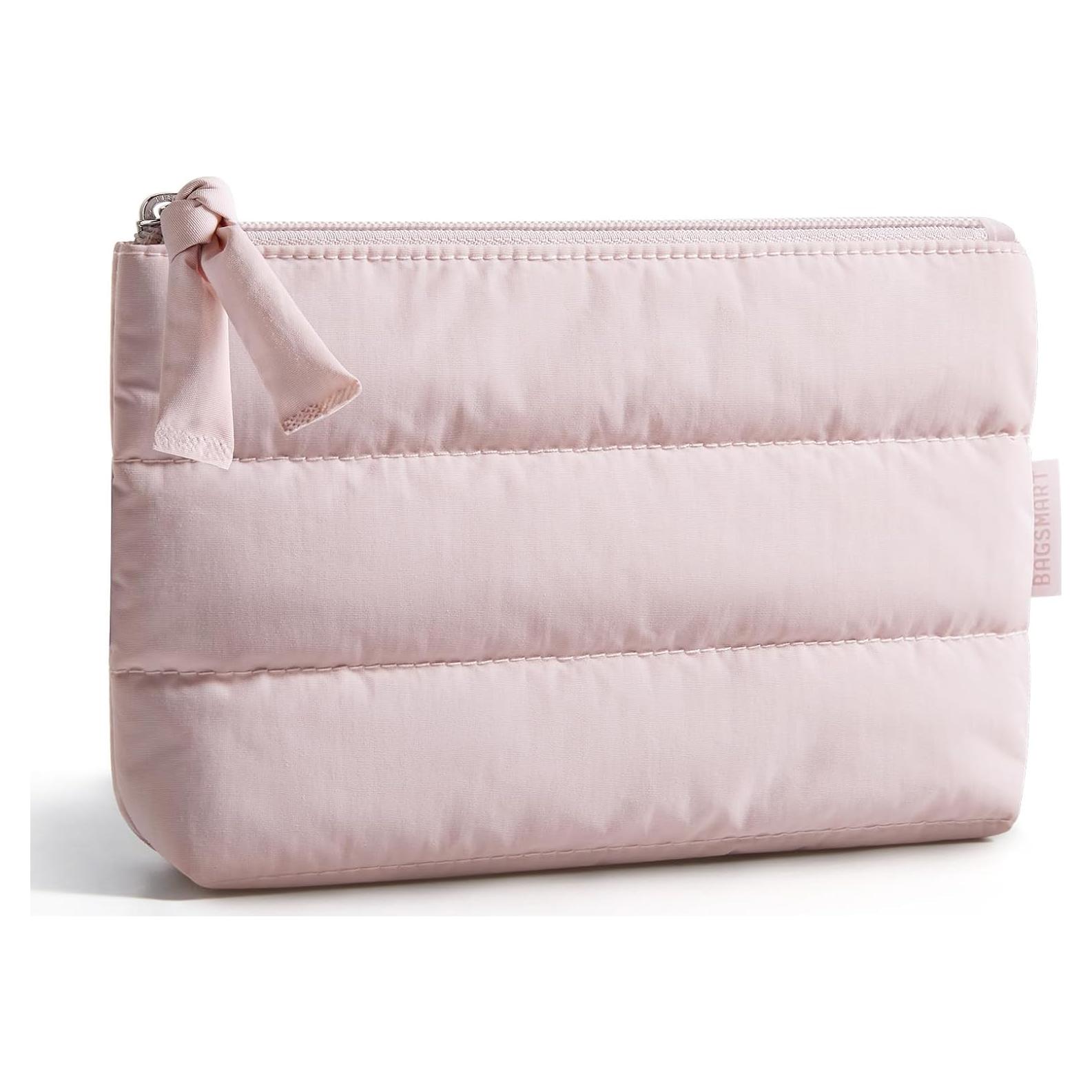 Bolsa de Maquillaje Pequeña BAGSMART Rosa Bebé 22.8x8.9x20.3cm