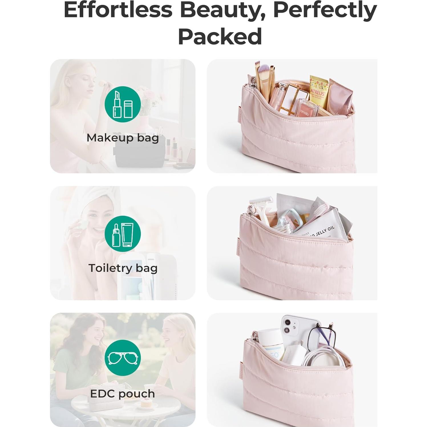 Bolsa de Maquillaje Pequeña BAGSMART Azul Bebé Resistente al Agua