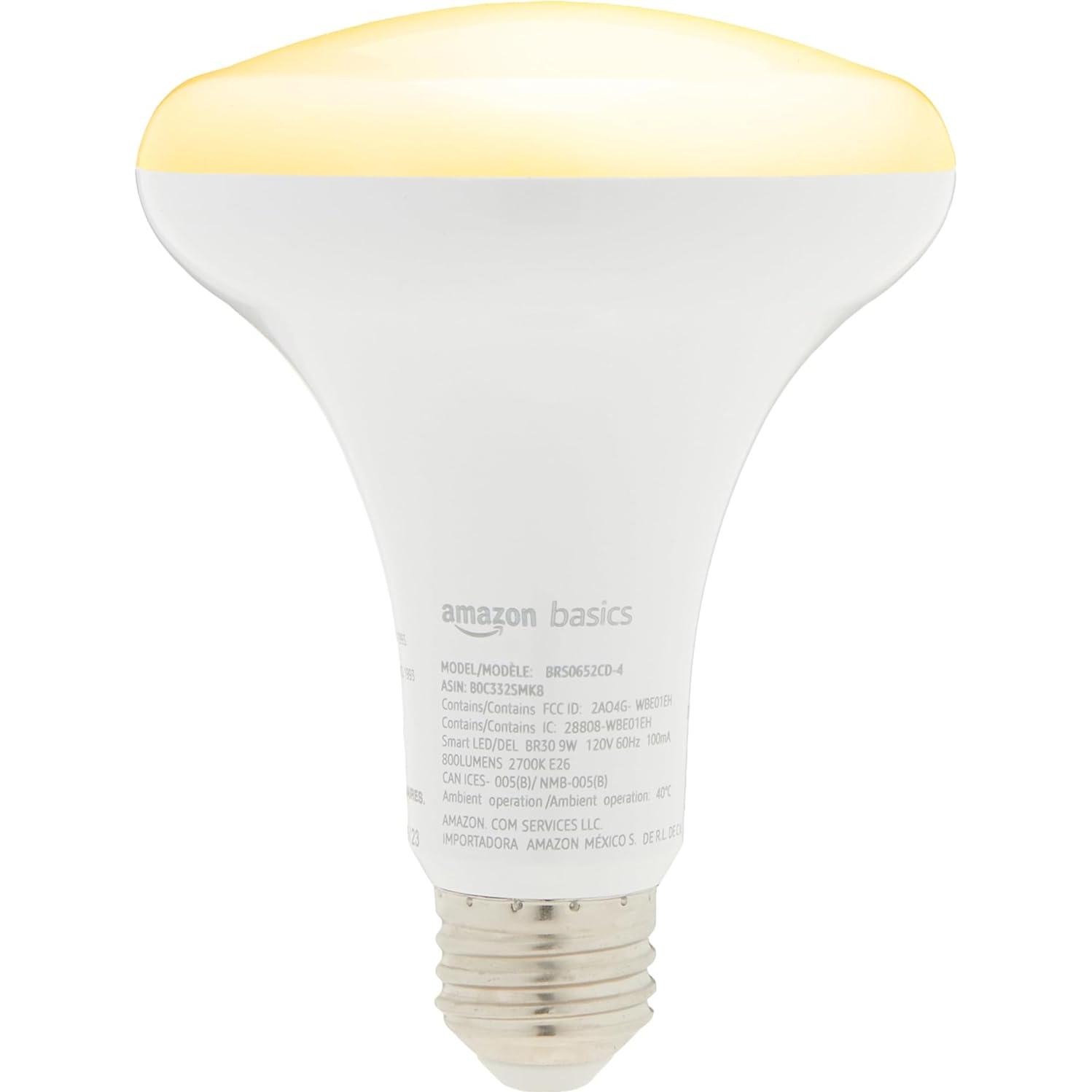 Bombilla LED Inteligente BR30 Amazon Basics 9W Regulable 800LM