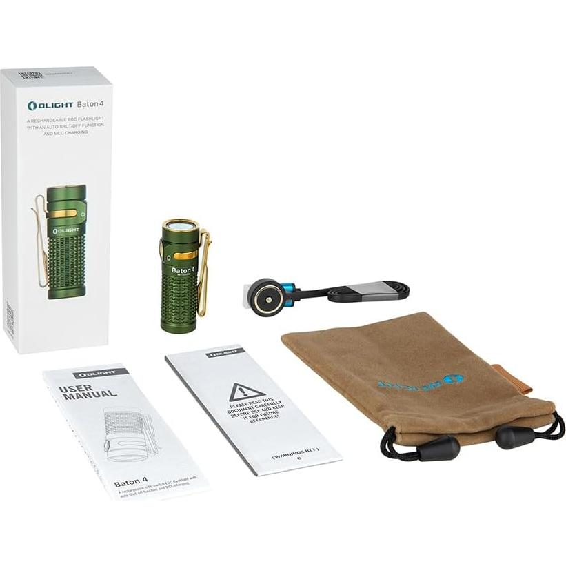 OLIGHT Baton4 Linterna EDC 1300 Lúmenes Verde IPX8