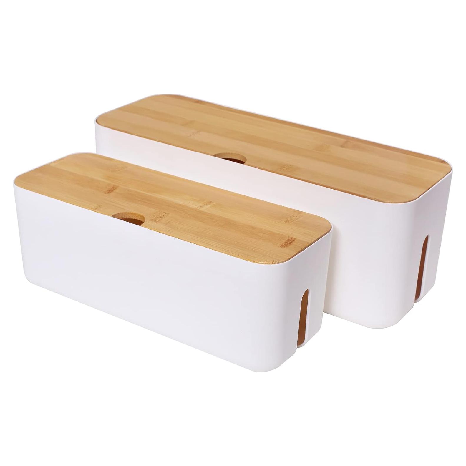 Cajas Organizadoras de Cables Changsuo - Pequeña y Grande Blanca