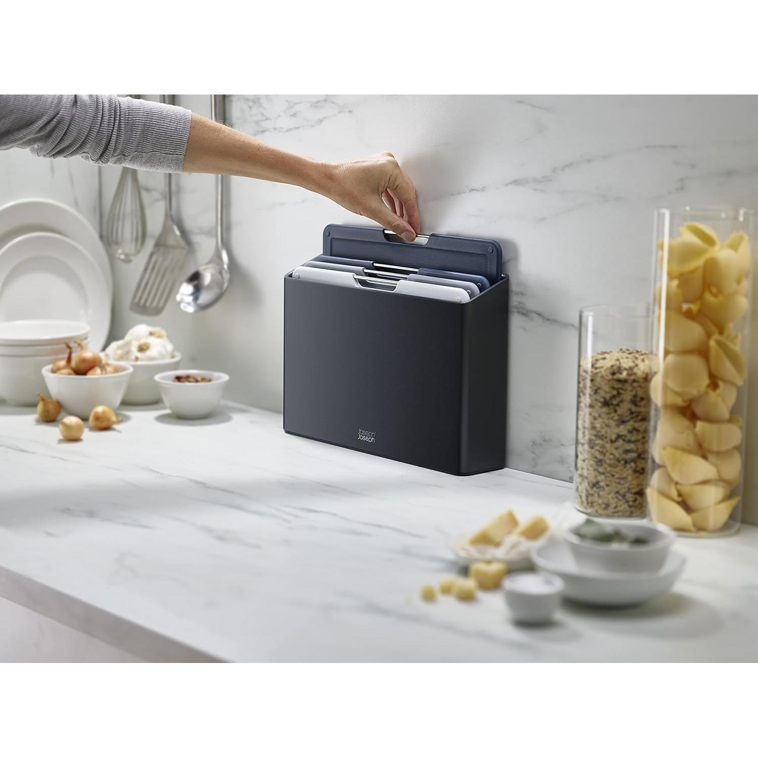 Conjunto de 4 Tablas de Cortar Joseph Joseph con Estuche Grafito