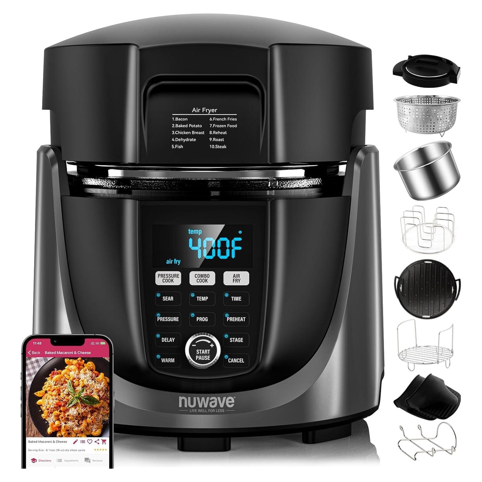 Freidora de Aire y Olla de Presión Nuwave Duet 6QT 540 en 1