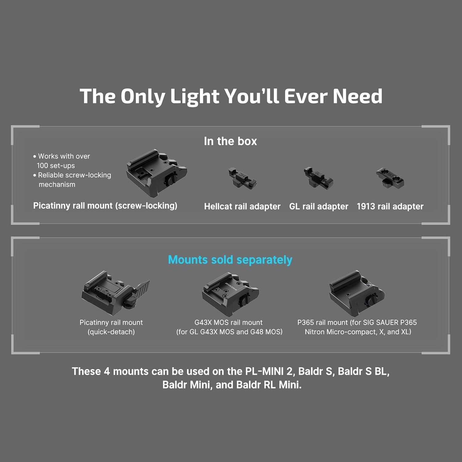 Linterna Táctica OLIGHT PL-Mini 3 600 Lúmenes Negra