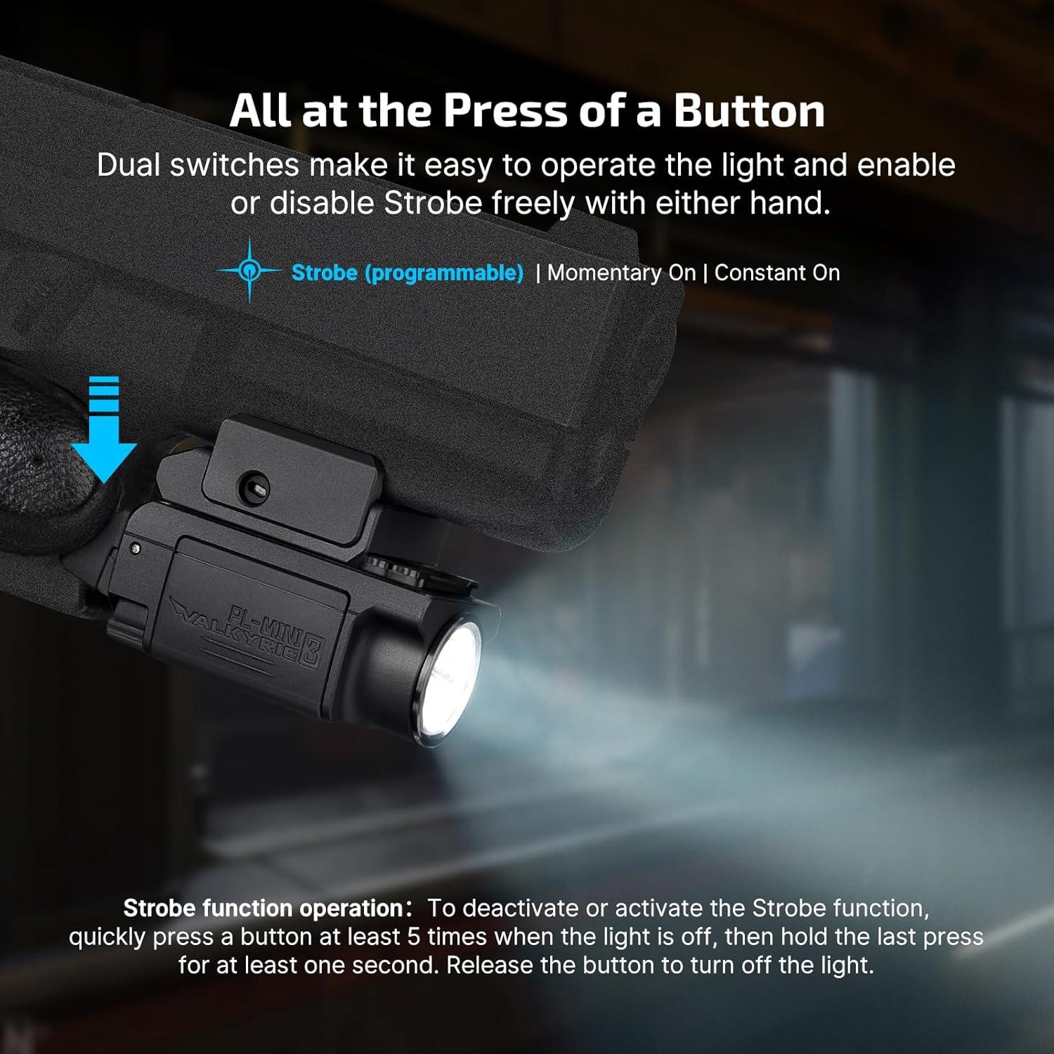 Linterna Táctica OLIGHT PL-Mini 3 600 Lúmenes Negra