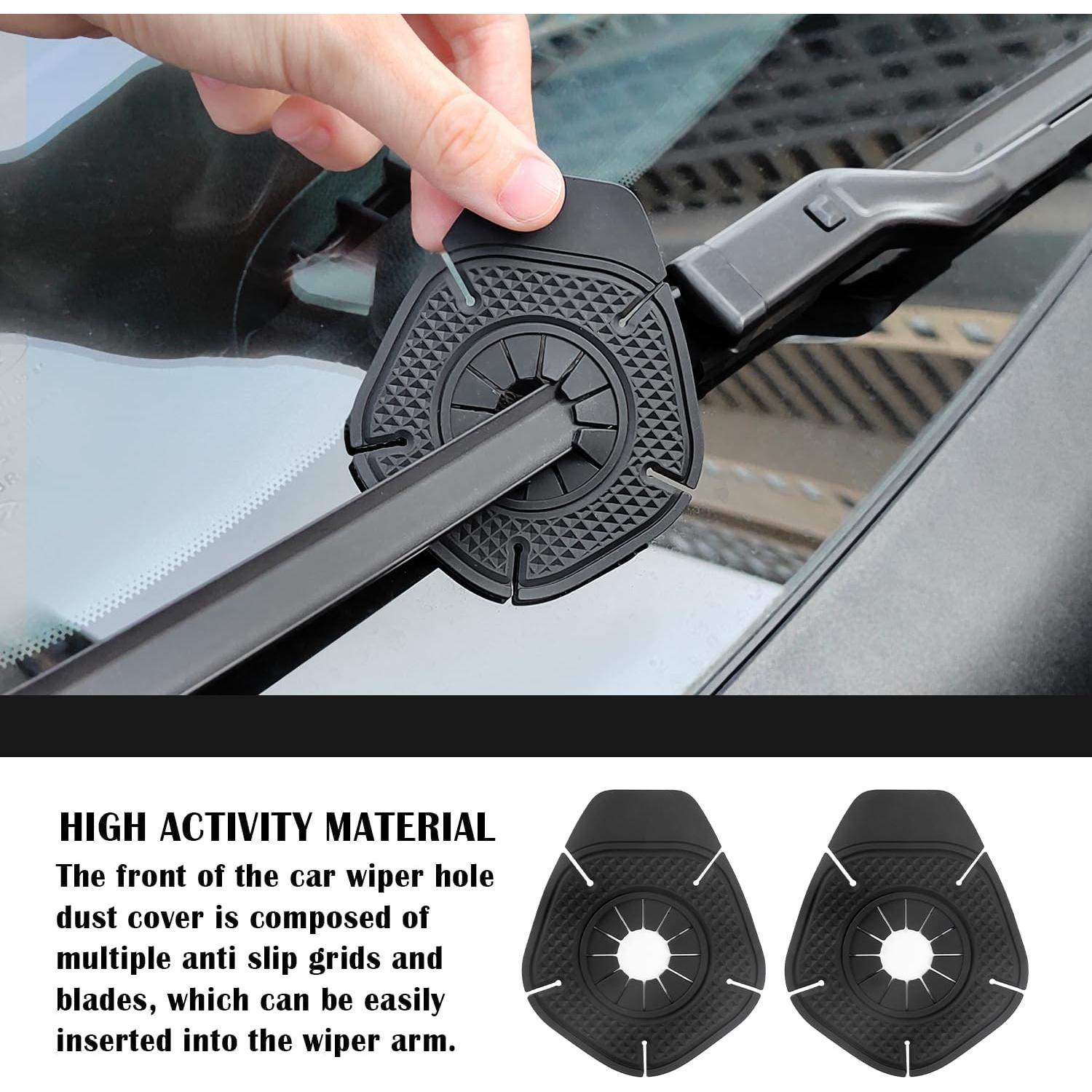 Cubierta de Polvo para Limpiaparabrisas Carleef 2PCS Negra