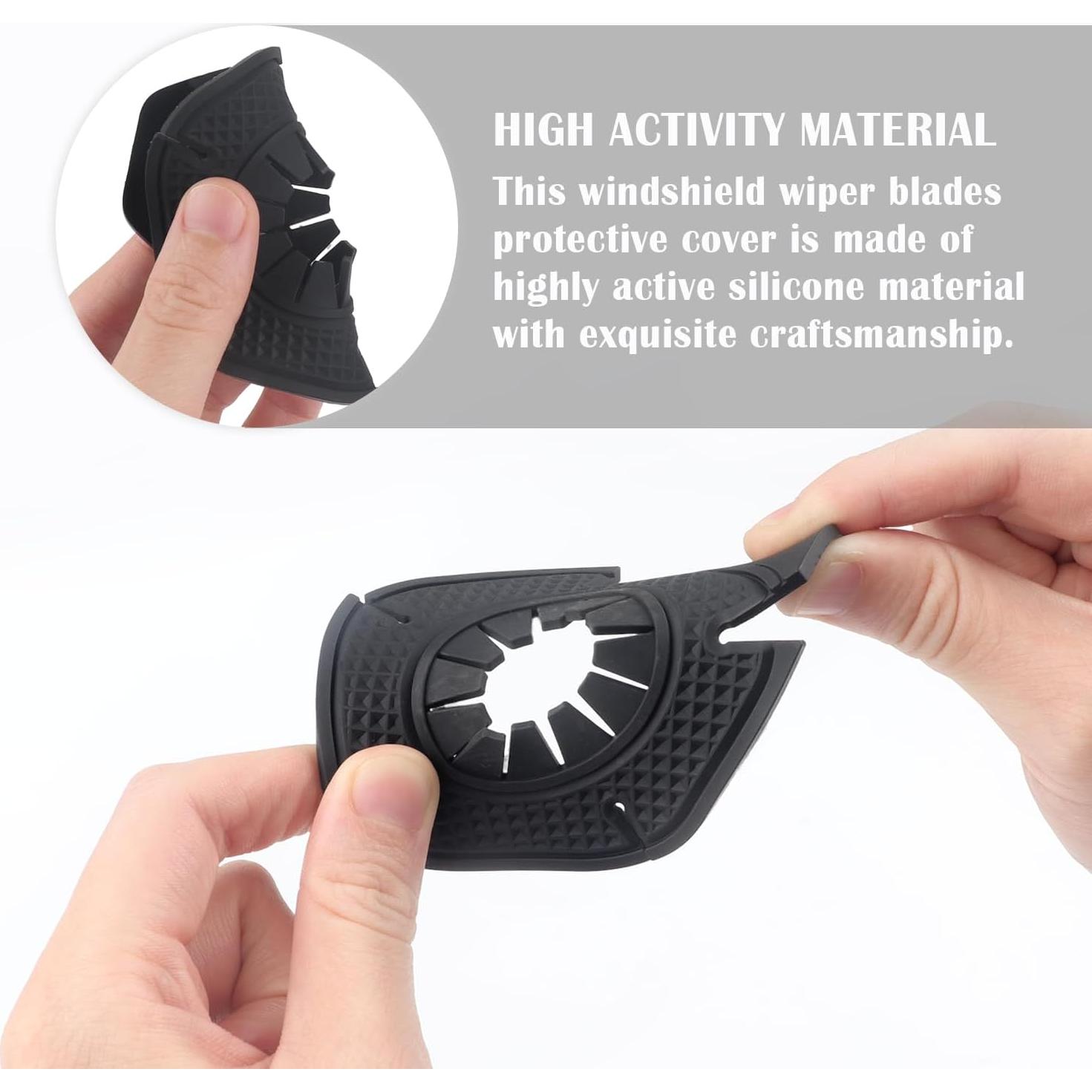 Cubierta de Polvo para Limpiaparabrisas Carleef 2PCS Negra