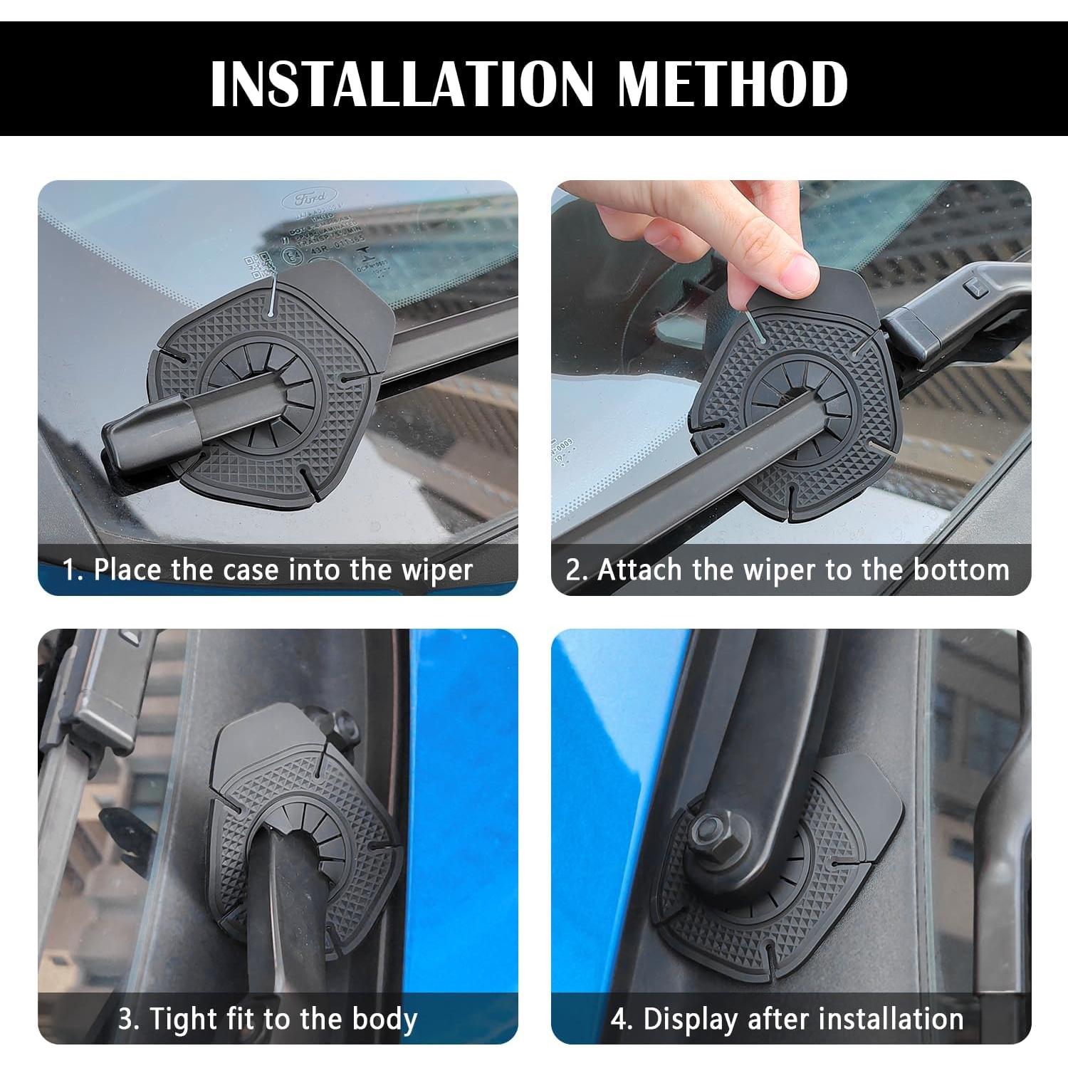 Cubierta de Polvo para Limpiaparabrisas Carleef 2PCS Negra