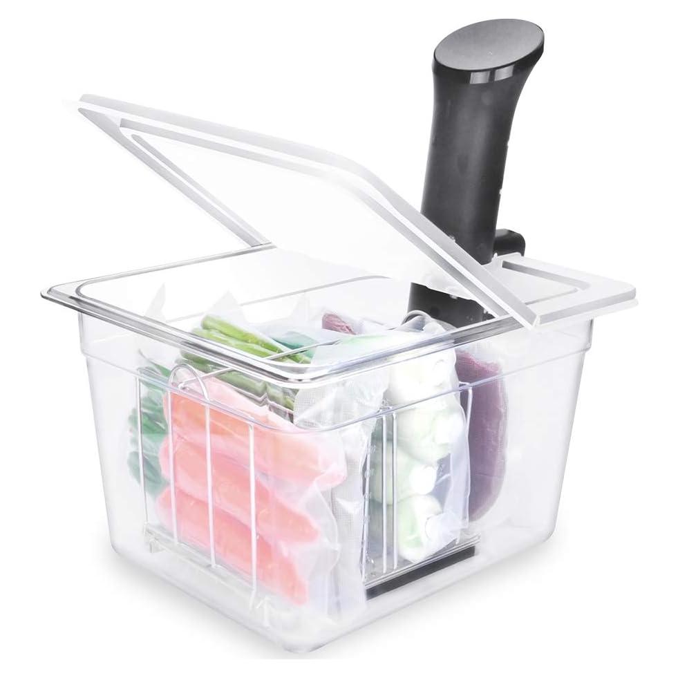 Contenedor Sous Vide 12 Litros Everie con Tapa Plegable y Soporte