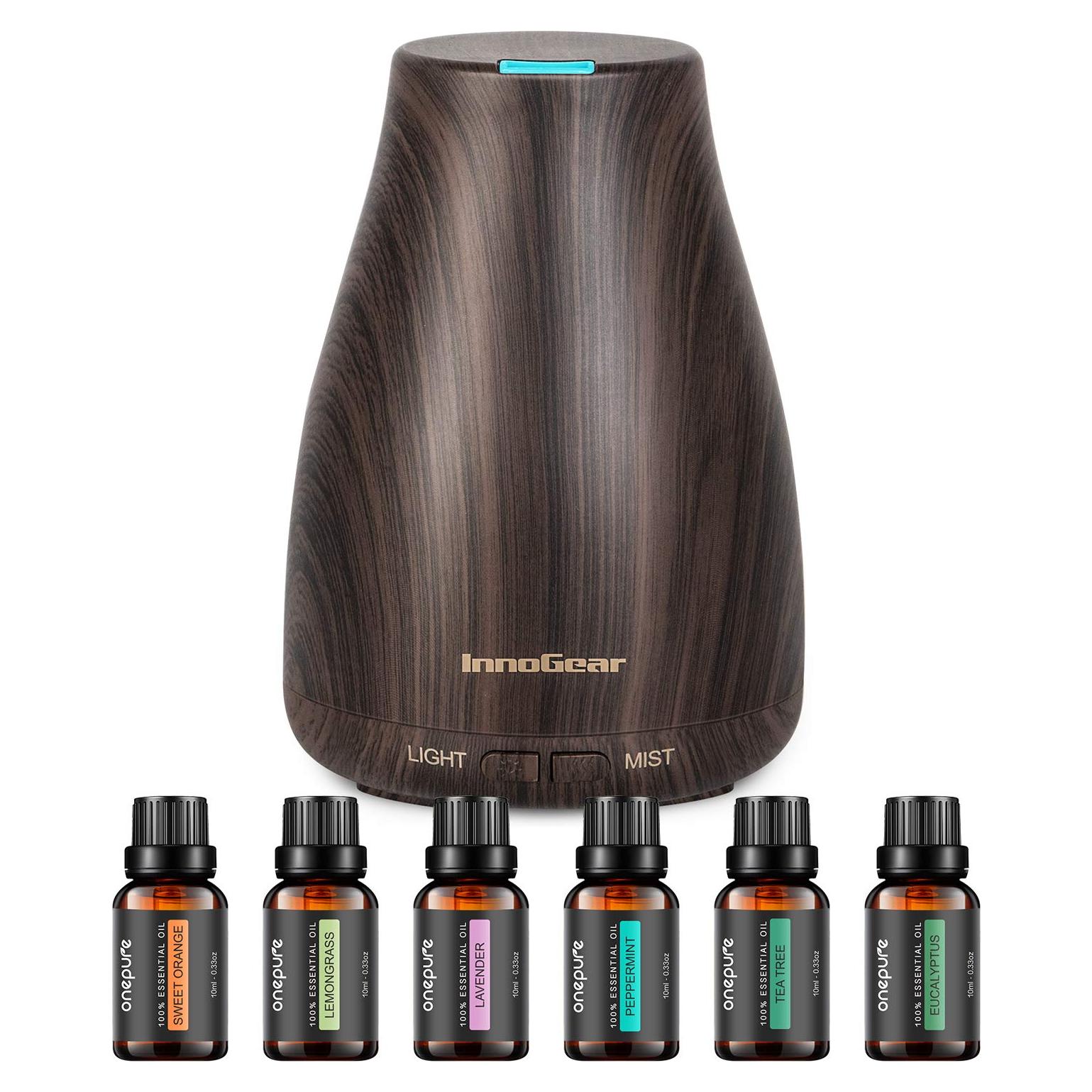 Difusor de Aceite Esencial InnoGear 100ml con 6 Aceites