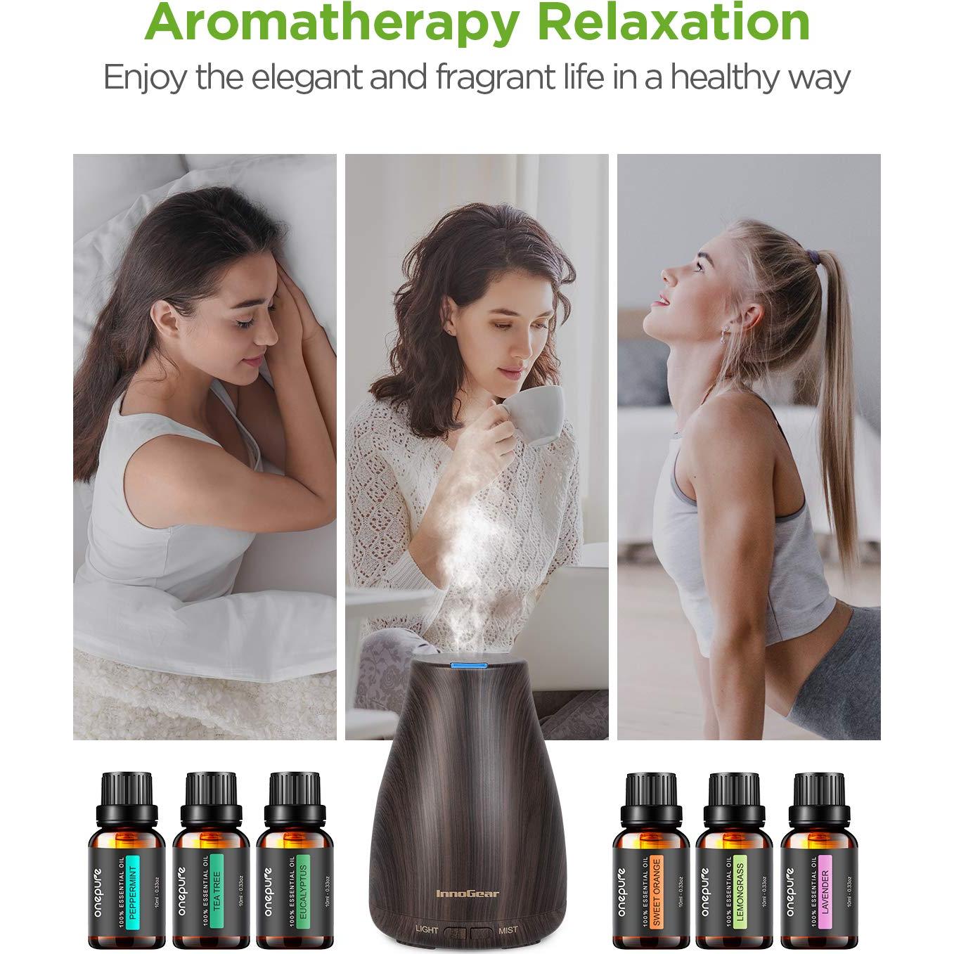 Difusor de Aceite Esencial InnoGear 100ml con 6 Aceites
