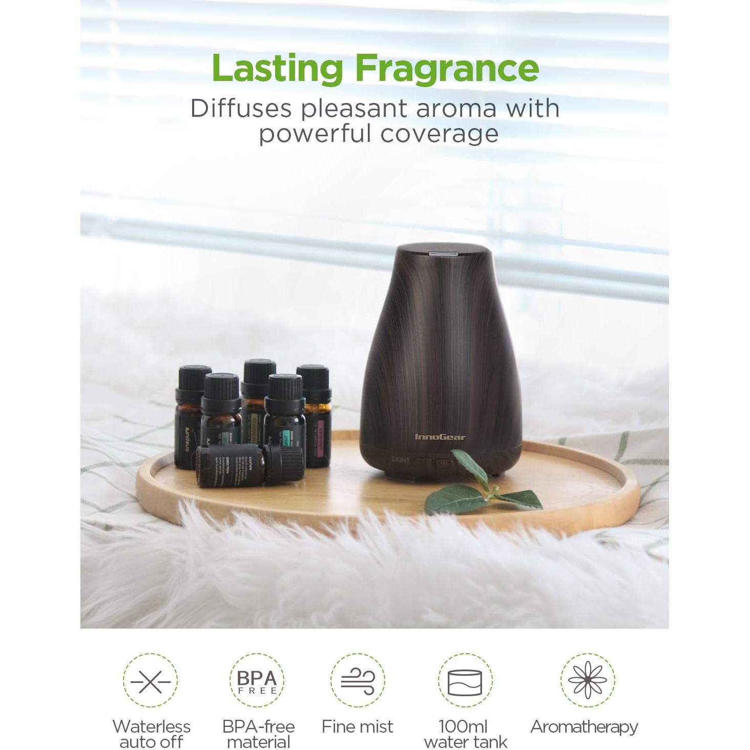 Difusor de Aceite Esencial InnoGear 100ml con 6 Aceites