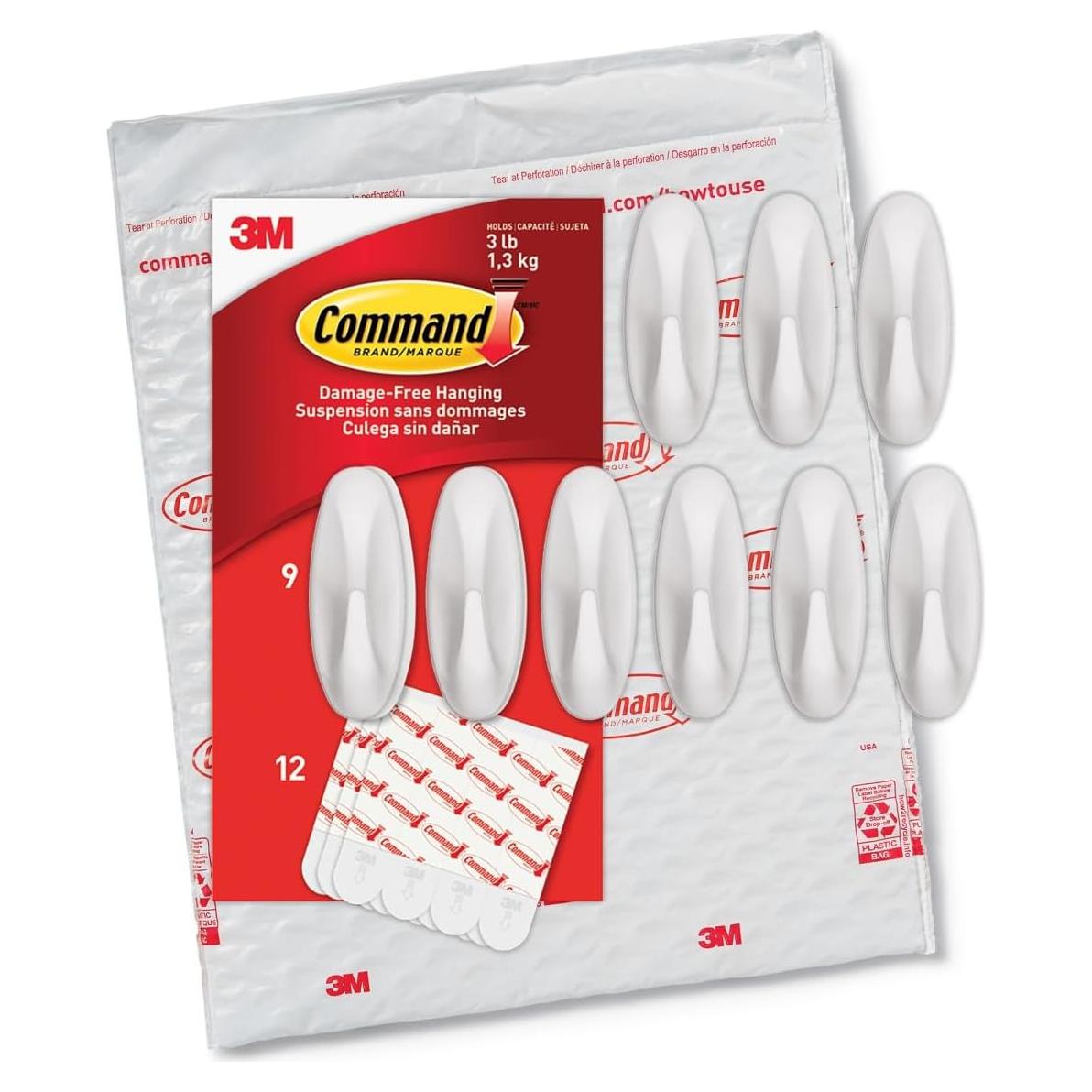 Ganchos de Diseño Command Medianos 9 Piezas 1.36 kg