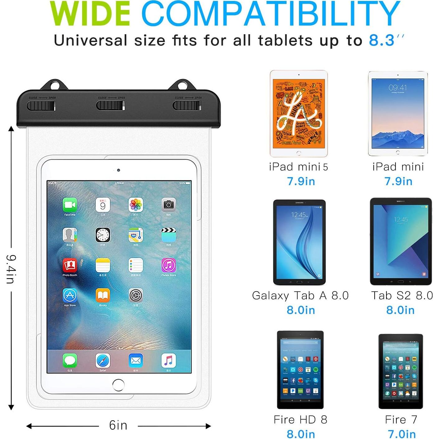 Funda Impermeable MoKo para iPad Mini y Tablets hasta 21 cm