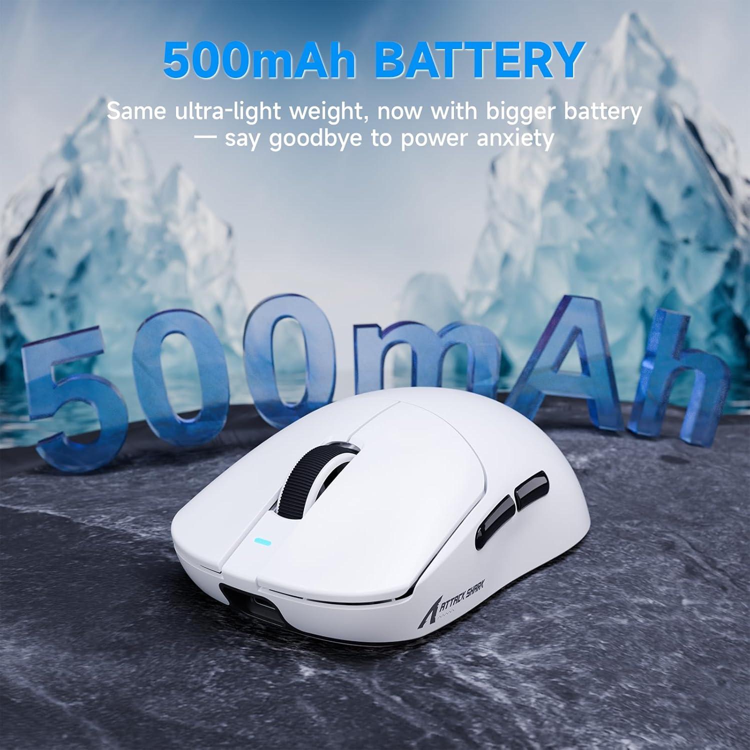 Ratón Gaming Inalámbrico ATTACK SHARK X8Plus 55g 40K DPI