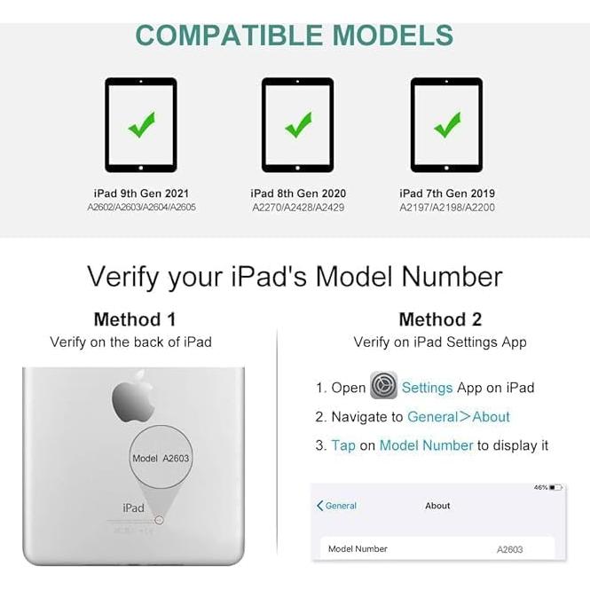 Funda de Teclado Bluetooth MMK para iPad 10.2" 9ª Gen Oro Rosa