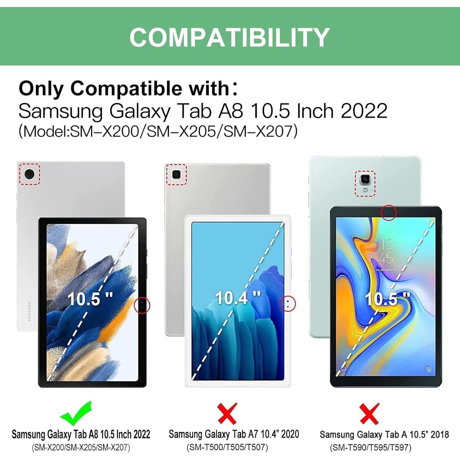 Funda de teclado TaIYanG para Galaxy Tab A8 10.5" 2022 con Bluetooth