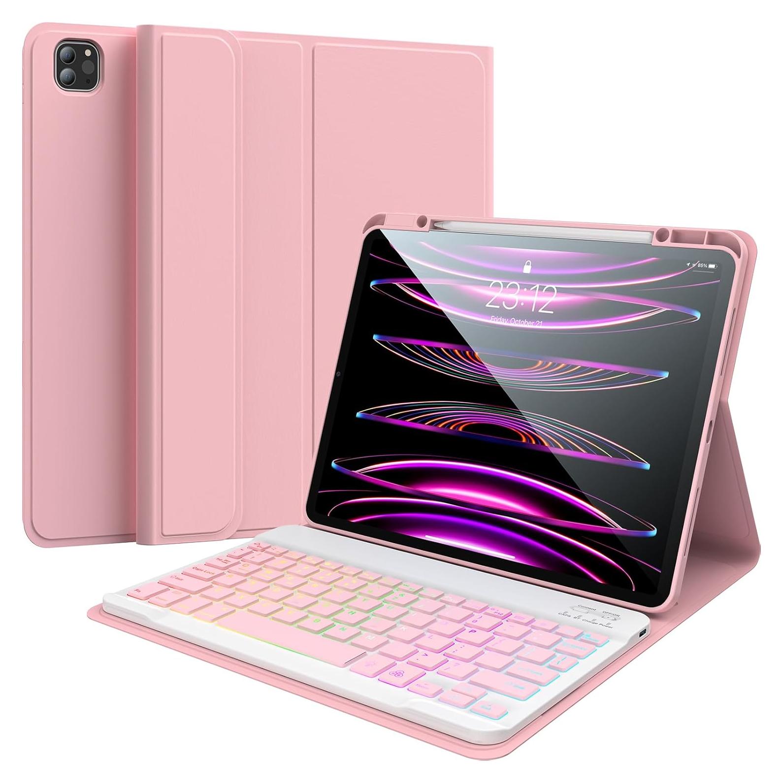Funda Teclado Inalámbrico ALIWLHOF para iPad Pro 12.9" 2022-2018